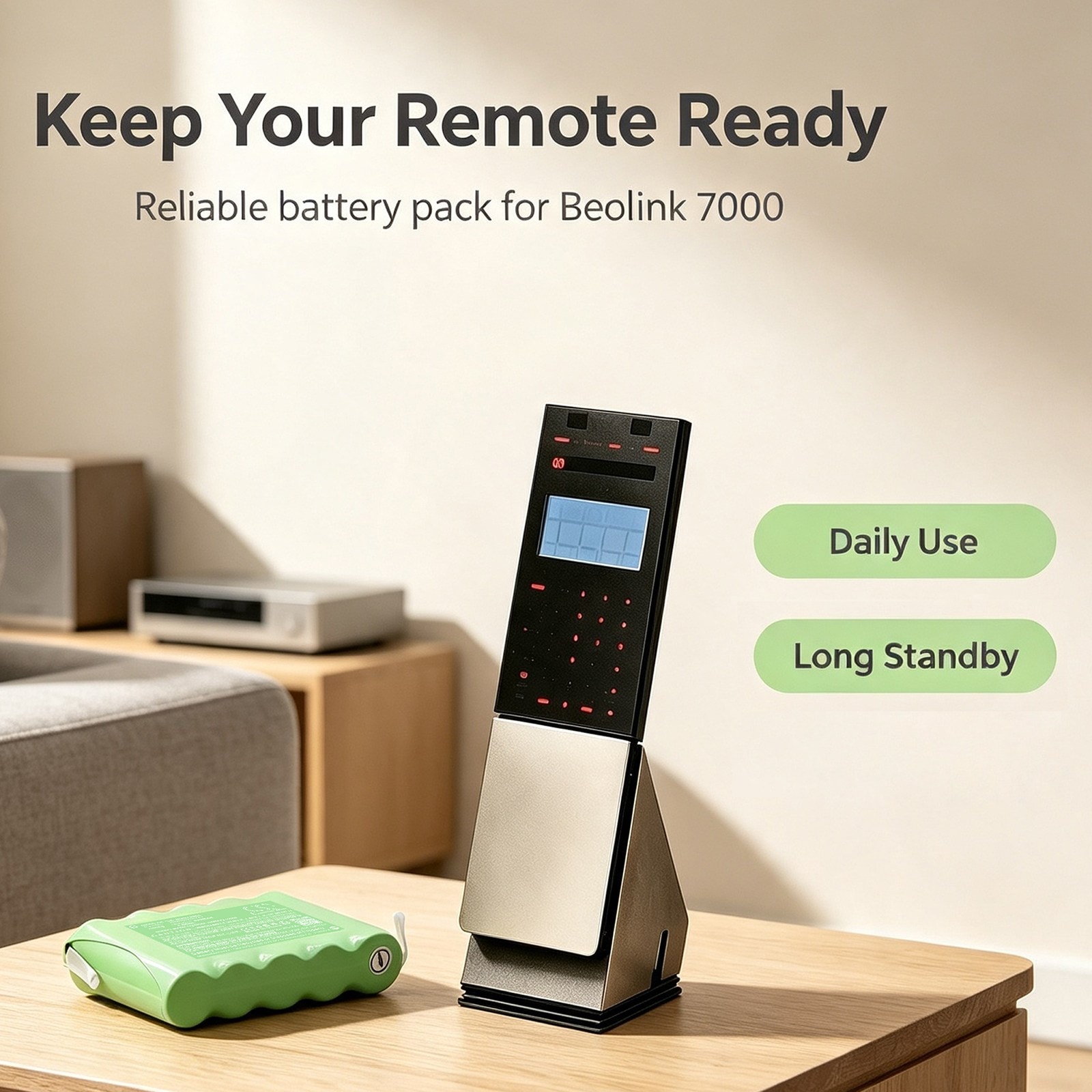 Batteri til fjernkontroll for Bang & Olufsen Beolink 7000