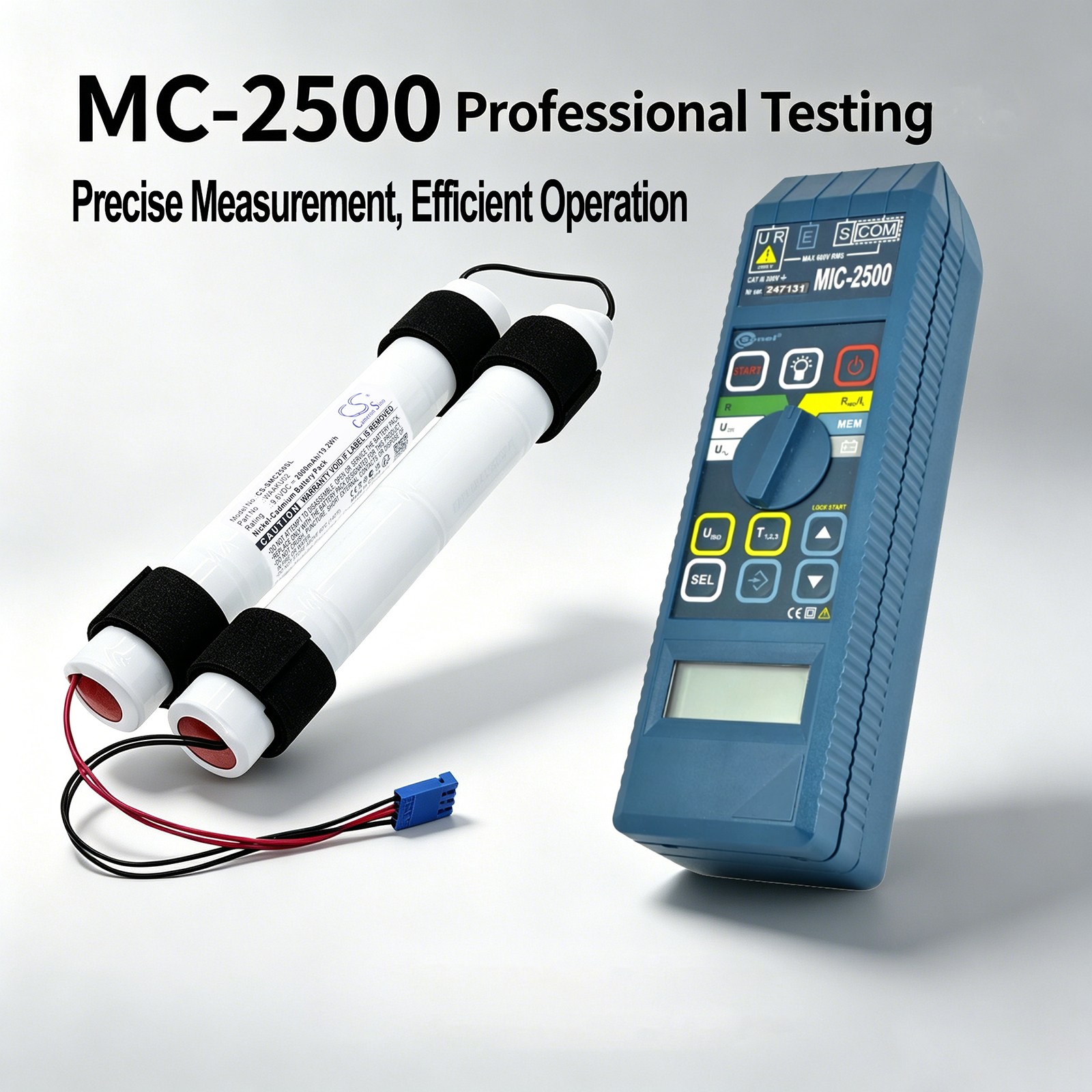Batteri til kartlegging og testing, utstyr til SONEL MIC-2500, MIC-1000