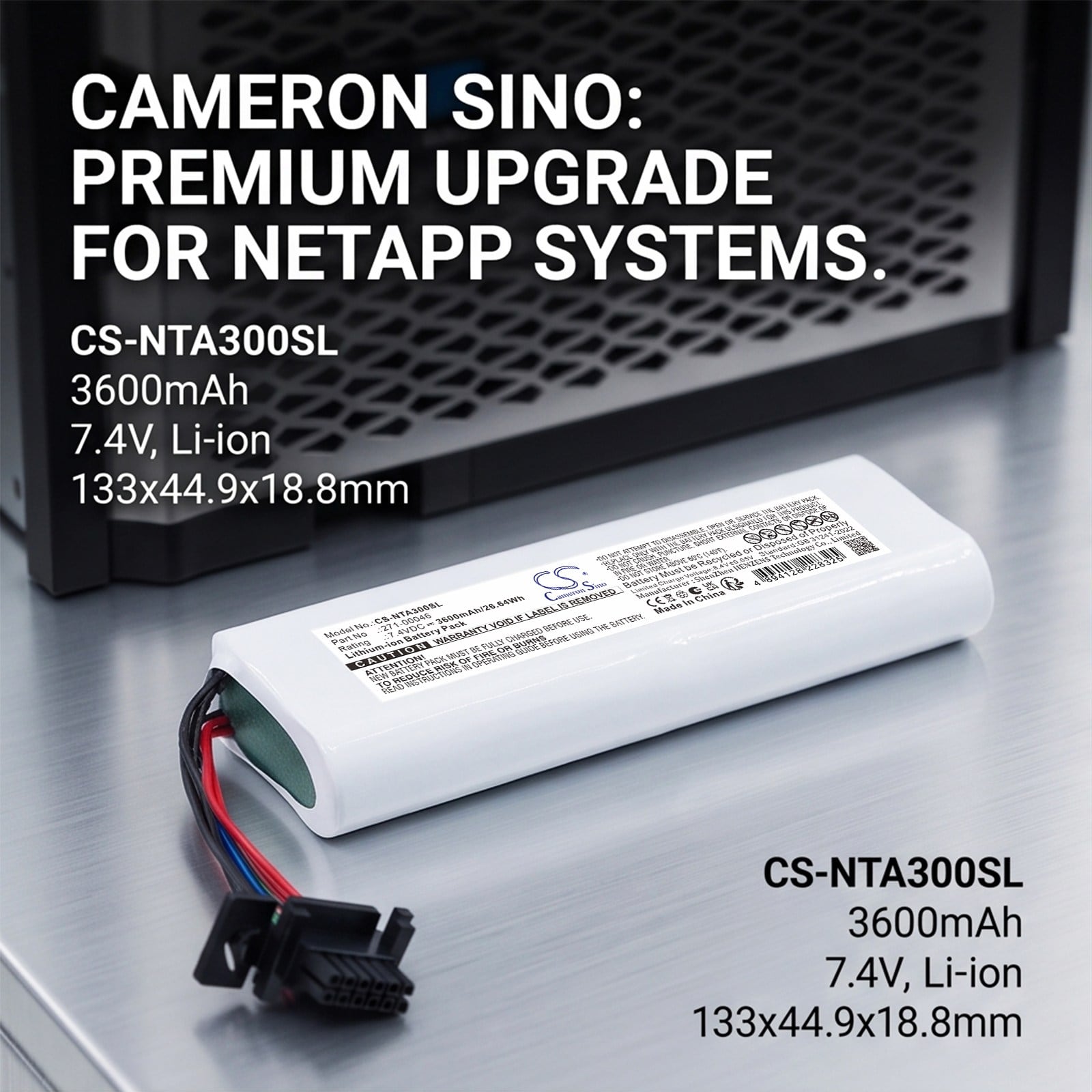 Batteri til RAID-kontroller for NetApp AFF A300, AFF A700, FAS8200 m.fl.