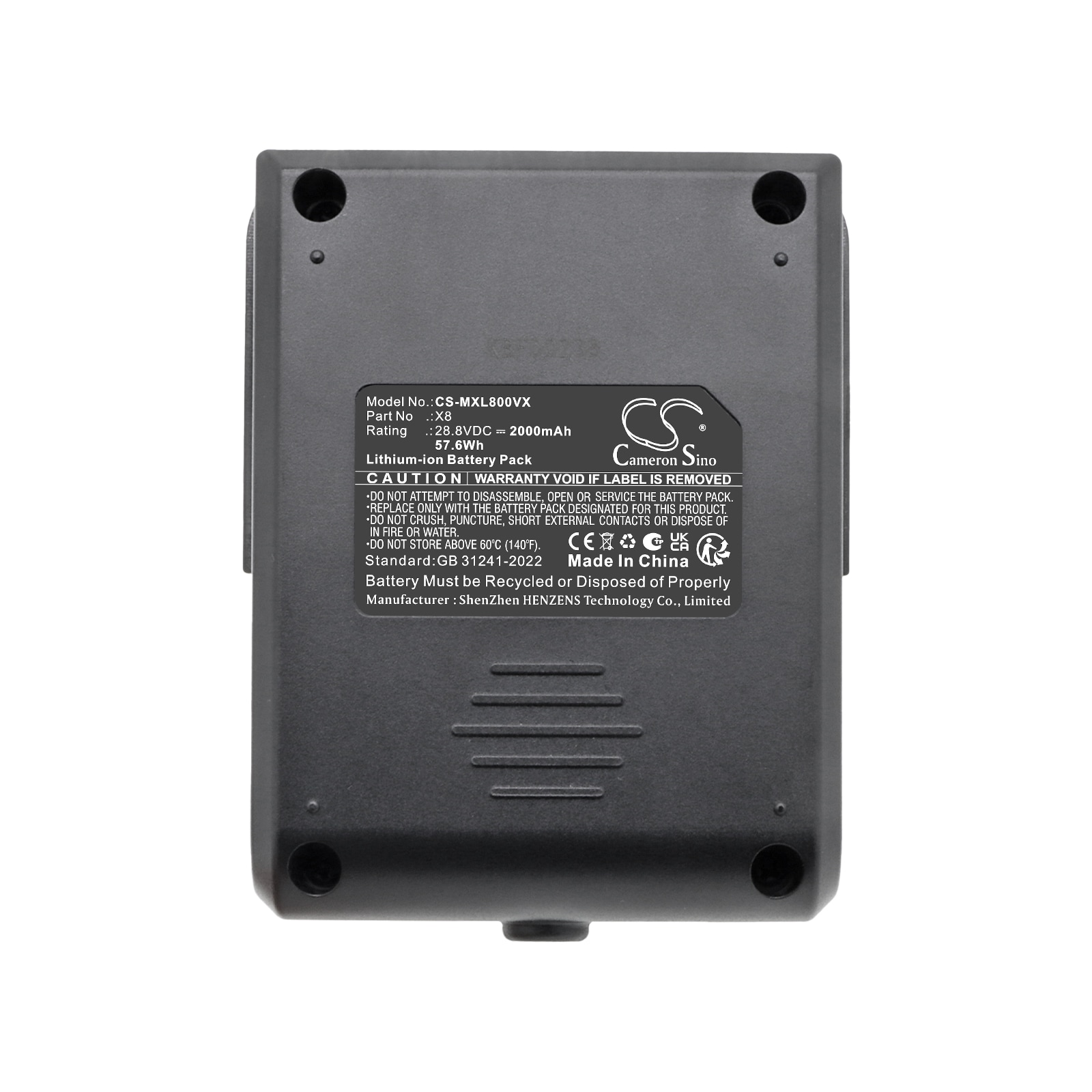 Batteri til støvsugeren Moosoo X8, S20, X8 Pro