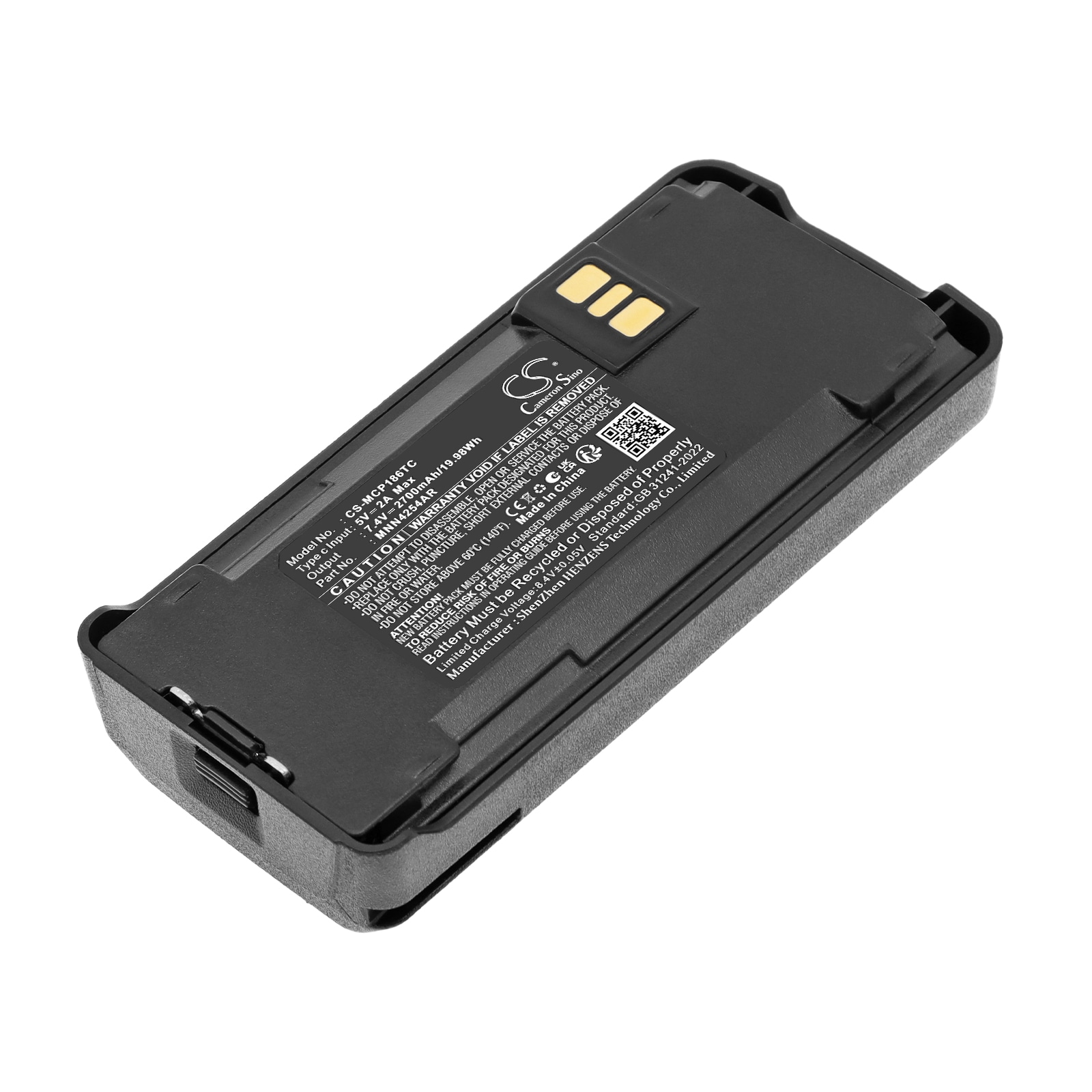Batteri til toveis radio for Motorola CP040, CP100, CP100D m.fl.
