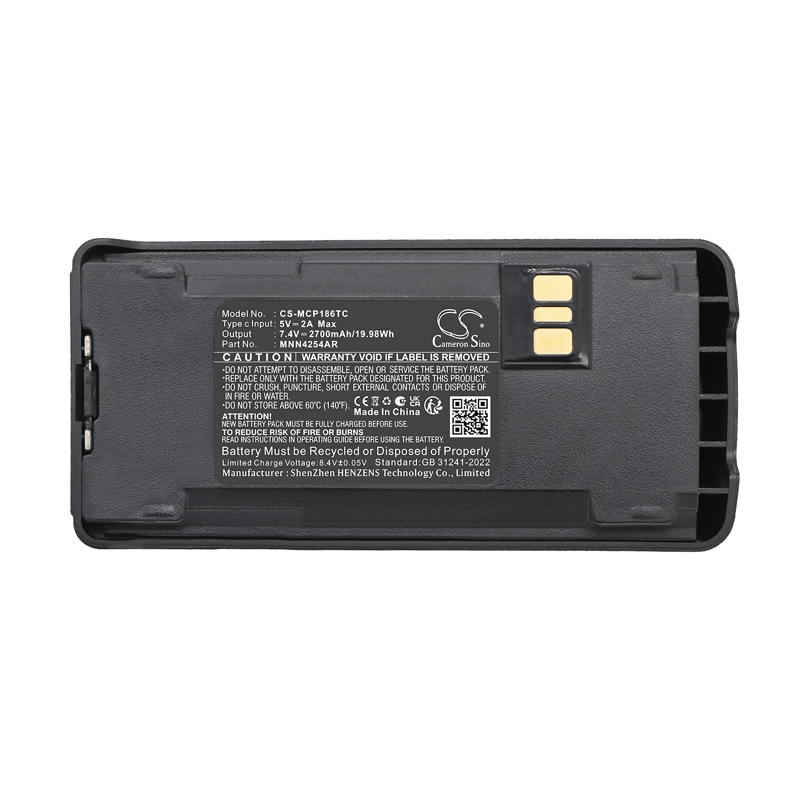 Batteri til toveis radio for Motorola CP040, CP100, CP100D m.fl.