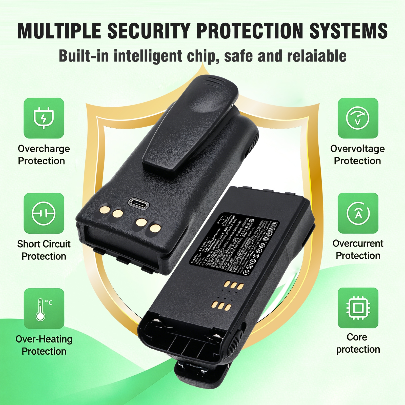 Batteri til toveis radio for Motorola CT150, CT250, CT450 m.fl.