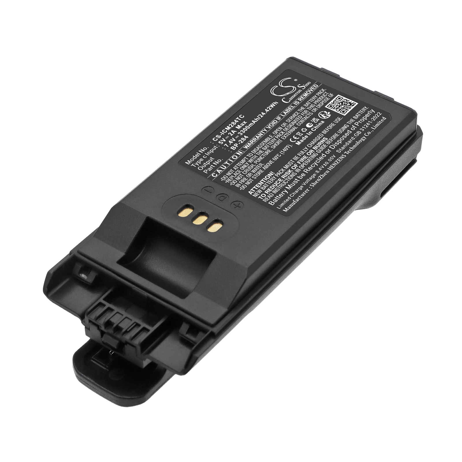 Batteri til toveis radio for Icom IC-F3400, IC-F3400D, IC-F3400DP m.fl.