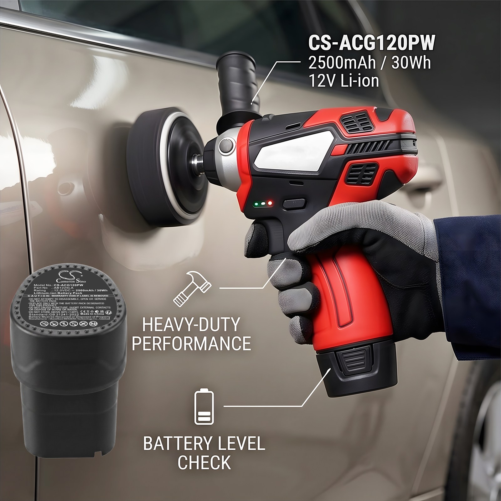 Batteri til elektriske verktøy fra ACDelco: ARS1212A1PFG, ARS1212AEU, ARS1214P m.fl.