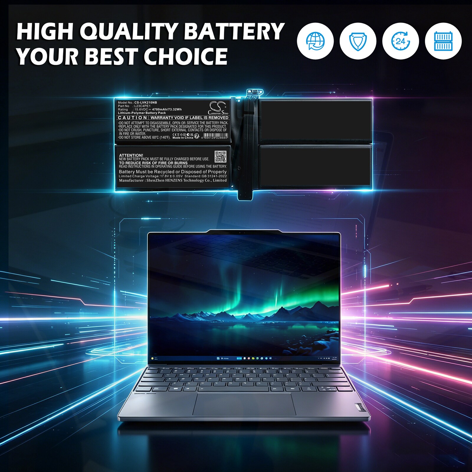 Batteri til bærbar PC, Lenovo 21KR000AJP, 21KR000BJP, 21KR000CJP m.fl.