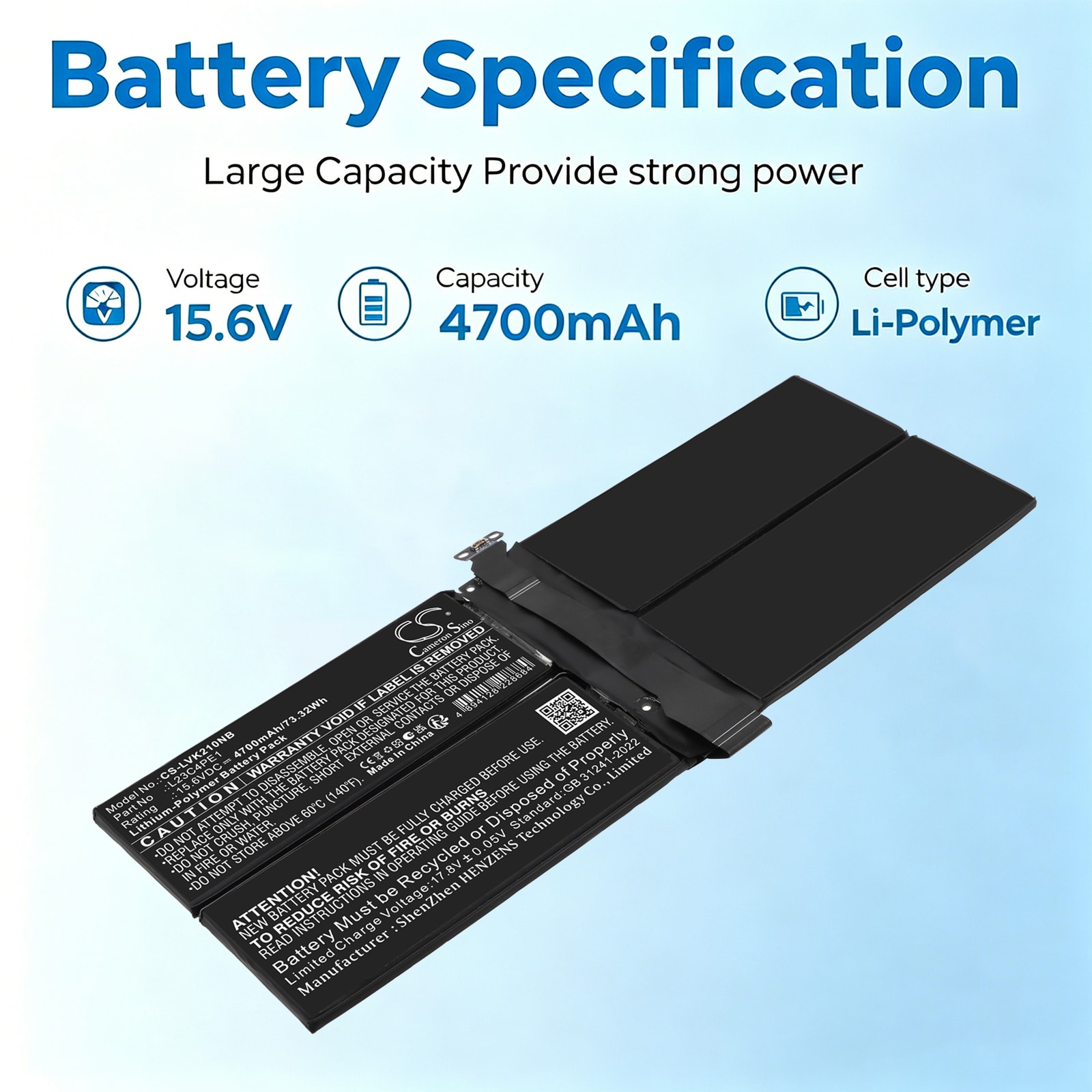Batteri til bærbar PC, Lenovo 21KR000AJP, 21KR000BJP, 21KR000CJP m.fl.