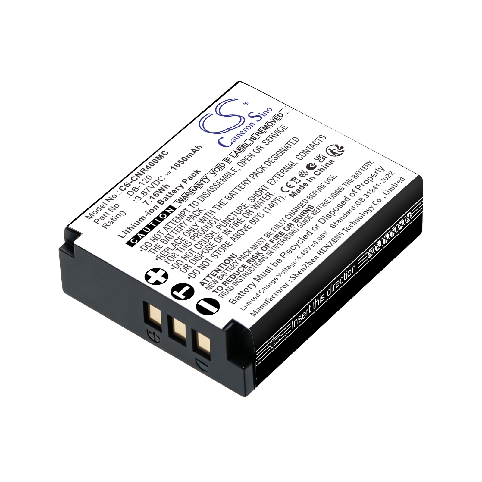 Batteri til Ricoh GR IV- og R4-kamera