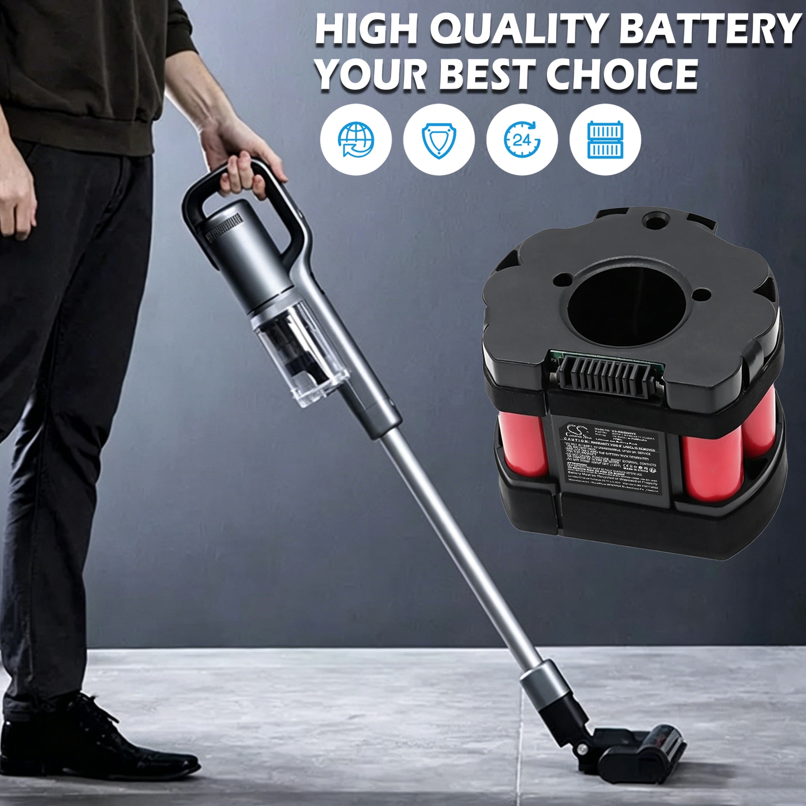 Batteri til Vakuum for Roidmi Nex, NEX 2, NEX 2 Plus m.fl.