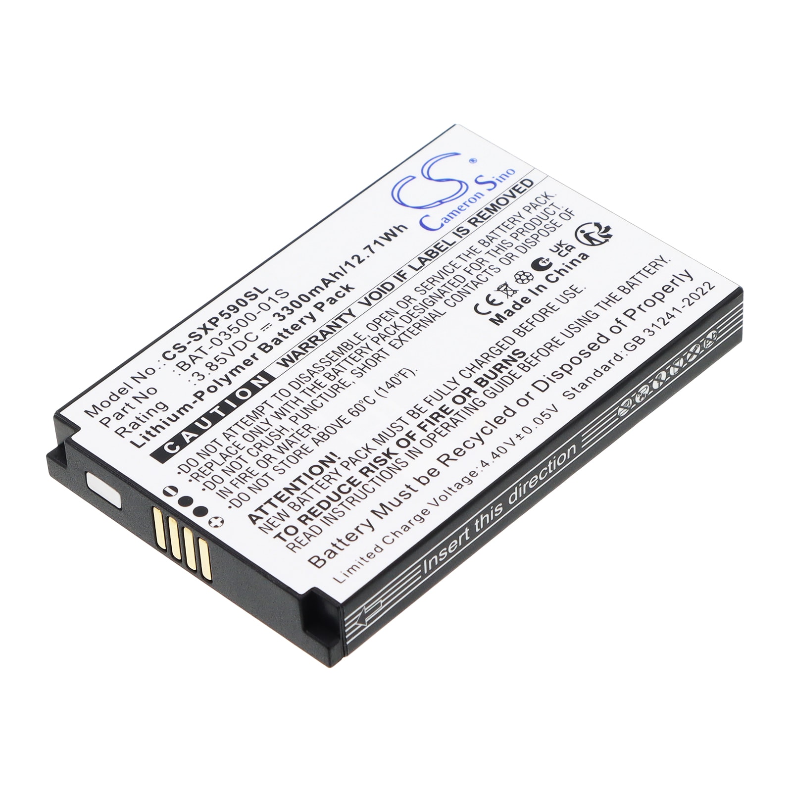 Batteri til mobiltelefon, smarttelefon for Sonim XP5900, XP5 Plus