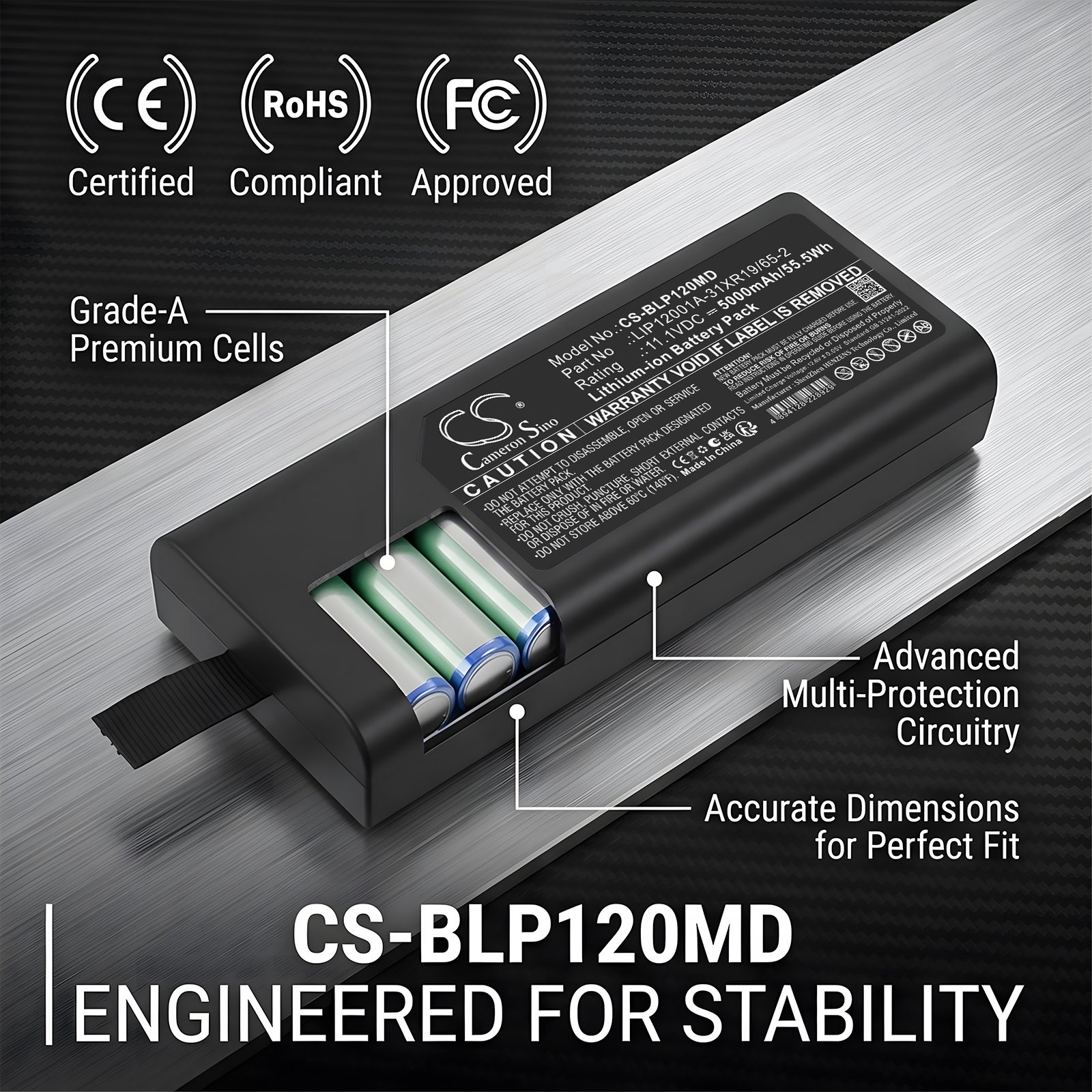 Batteri til Biolight P12 pasientmonitor og P15 pasientmonitor