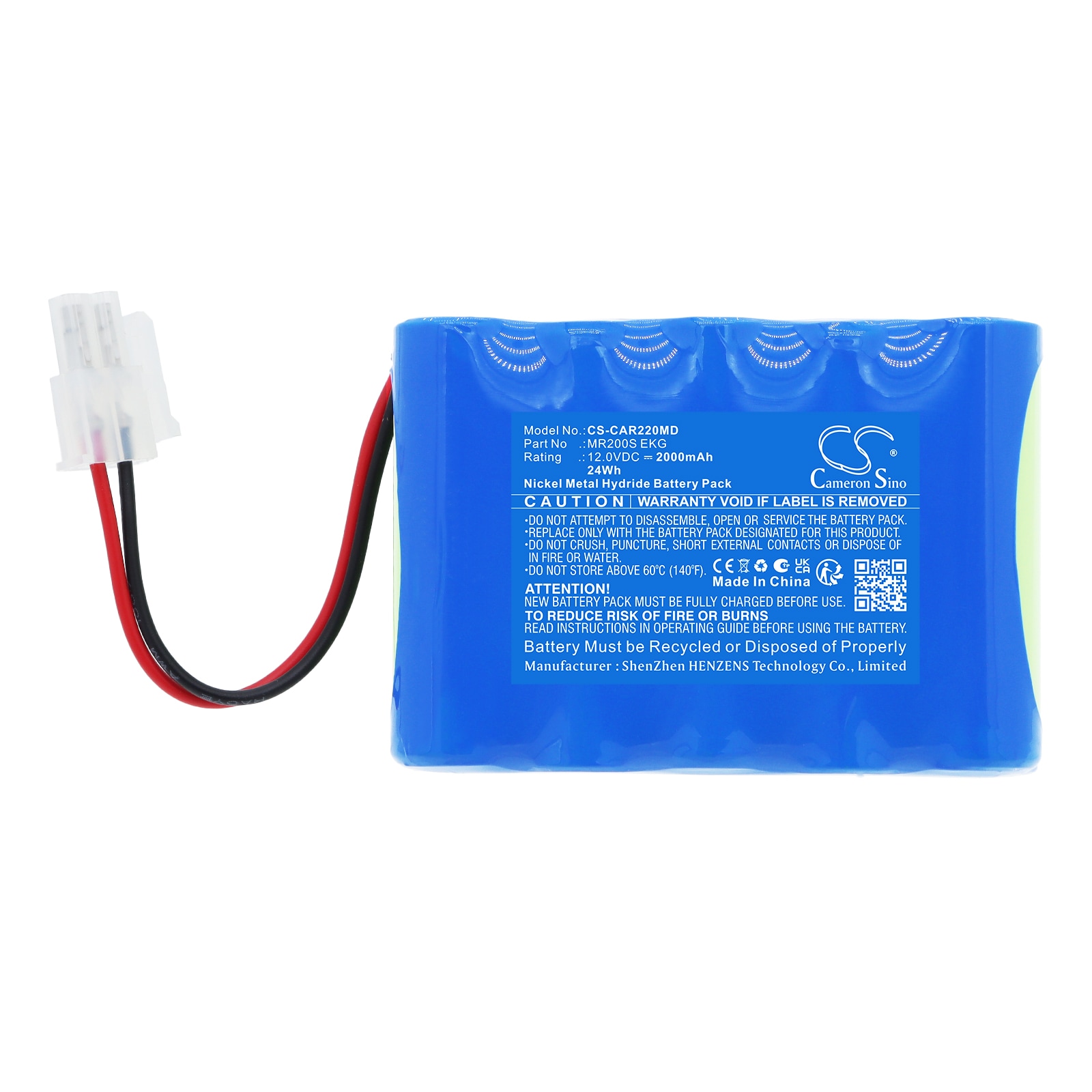 Batteri til Cardioline MR200S EKG, MR1200 EKG og MR1200L EKG