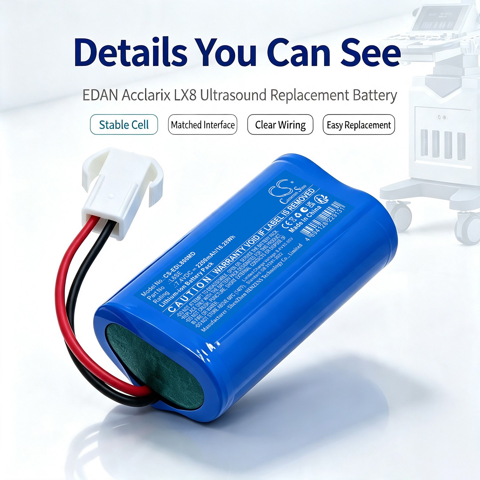 Batteri til OSEN 9000E pasientmonitor, 9000 pasientmonitor