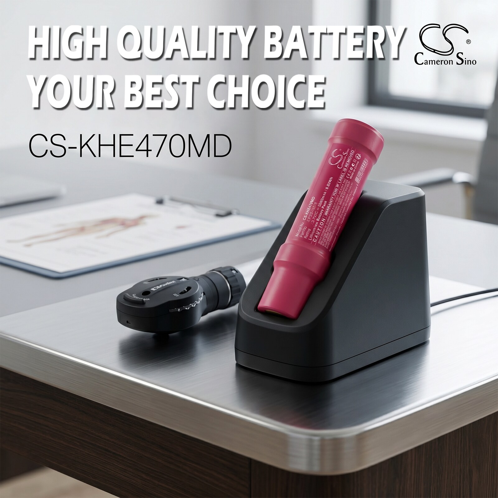 Batteri til medisinsk utstyr fra Keeler EE470009, oftalmoskop Slim Line