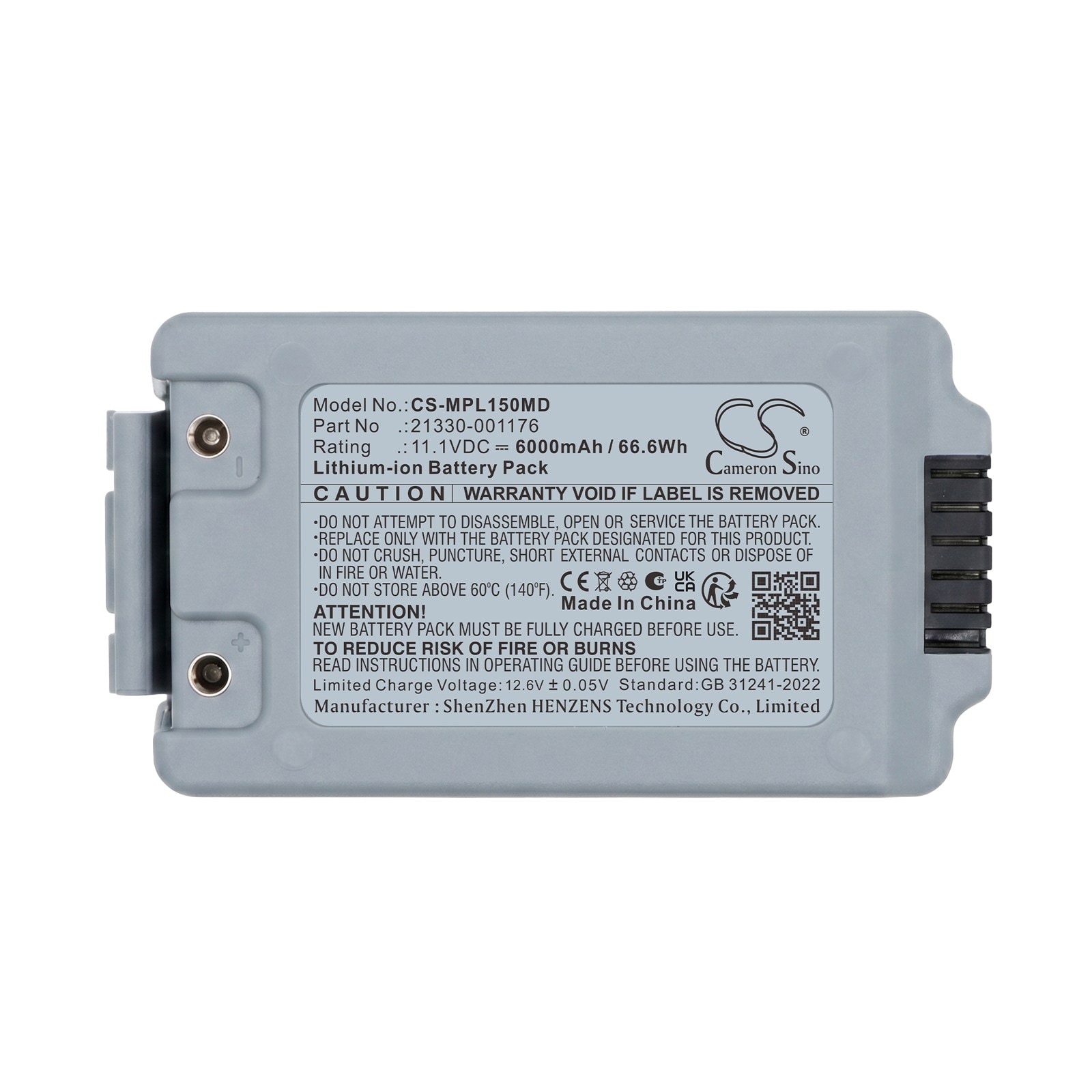 Batteri til medisinsk utstyr for Physio-Control Lifepak 15