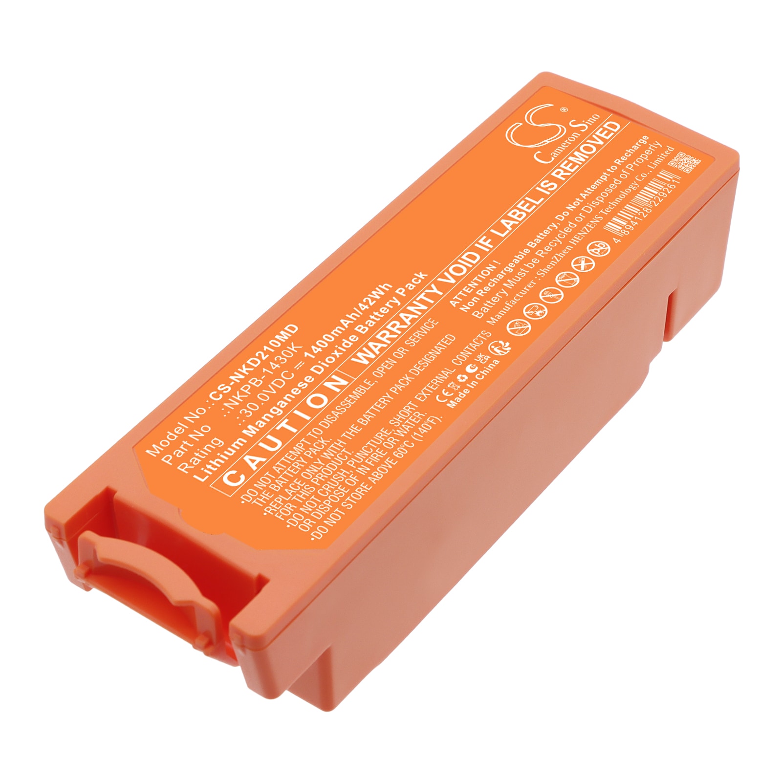 Batteri til medisinsk utstyr fra Nihon Kohden AED-2100K, defibrillator Cardiolife AED2100