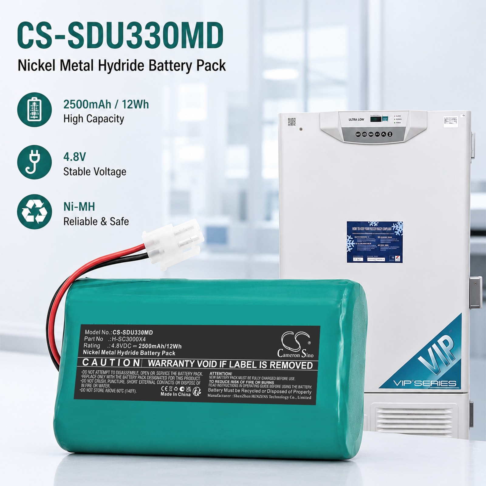 Batteri til medisinsk utstyr for Sanyo U33V