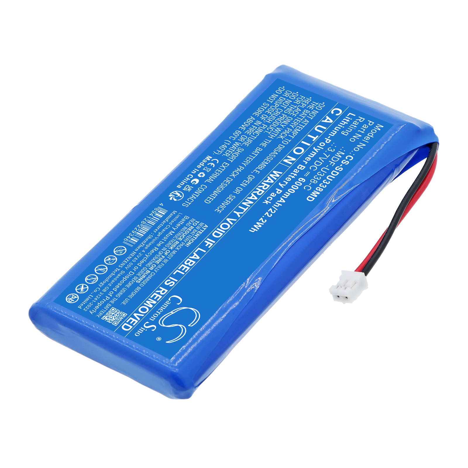 Batteri til medisinsk utstyr for Sanyo MDF-U338-C