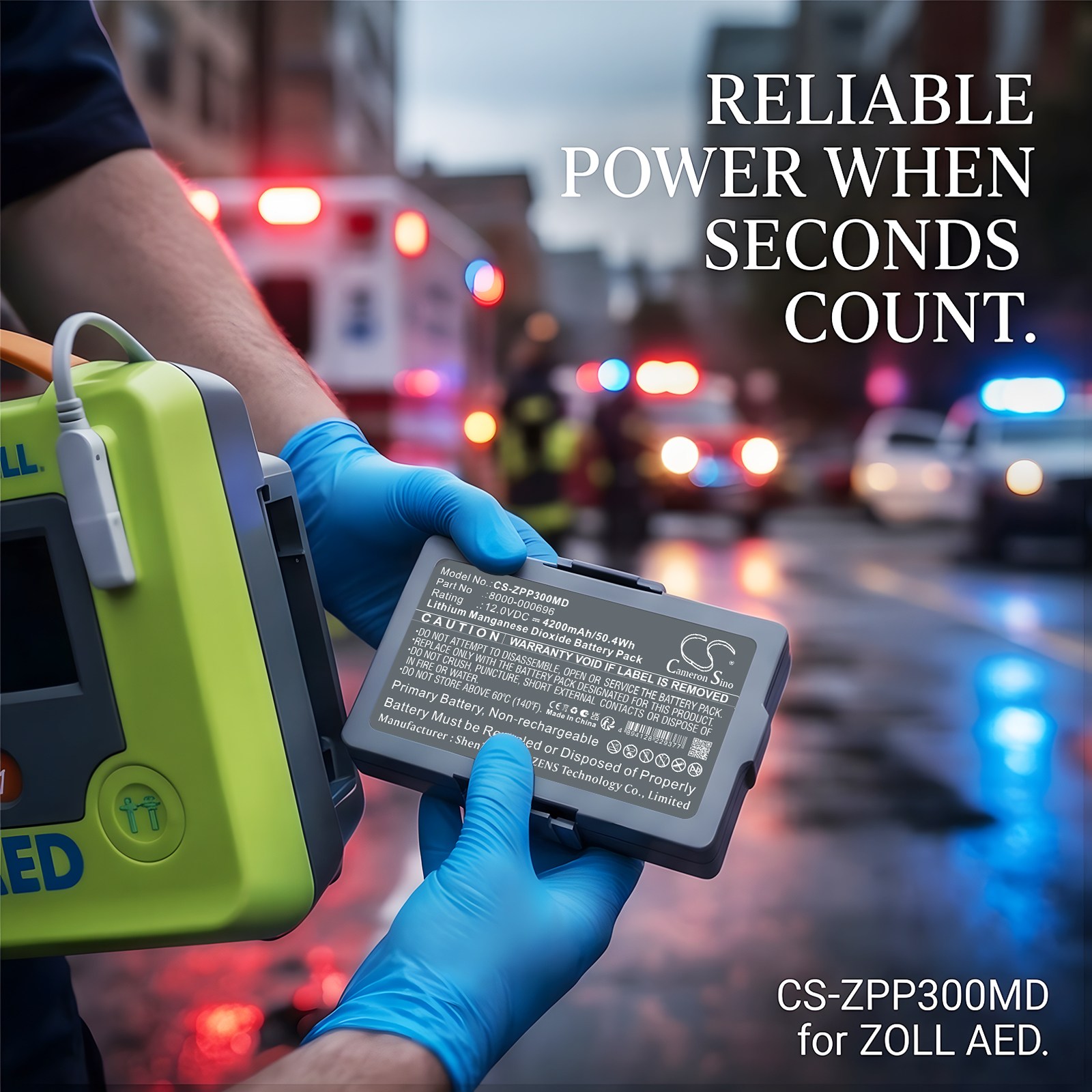 Batteri til Medisinsk for Zoll AED 3