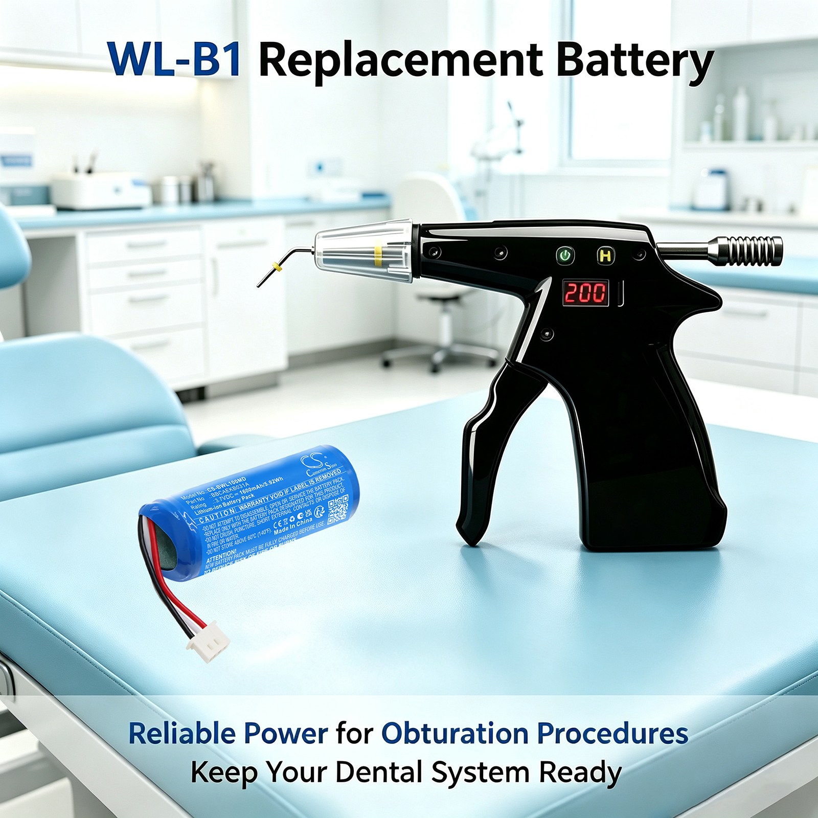 Batteri til medisinsk utstyr for B&L Beta, Beta Mini, SuperEndo-Β m.fl.