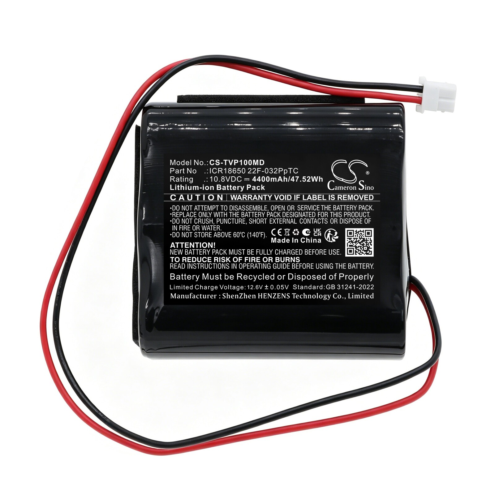 Batteri til medisinsk utstyr for Tecme  Votem VP1200, Votem VP1000