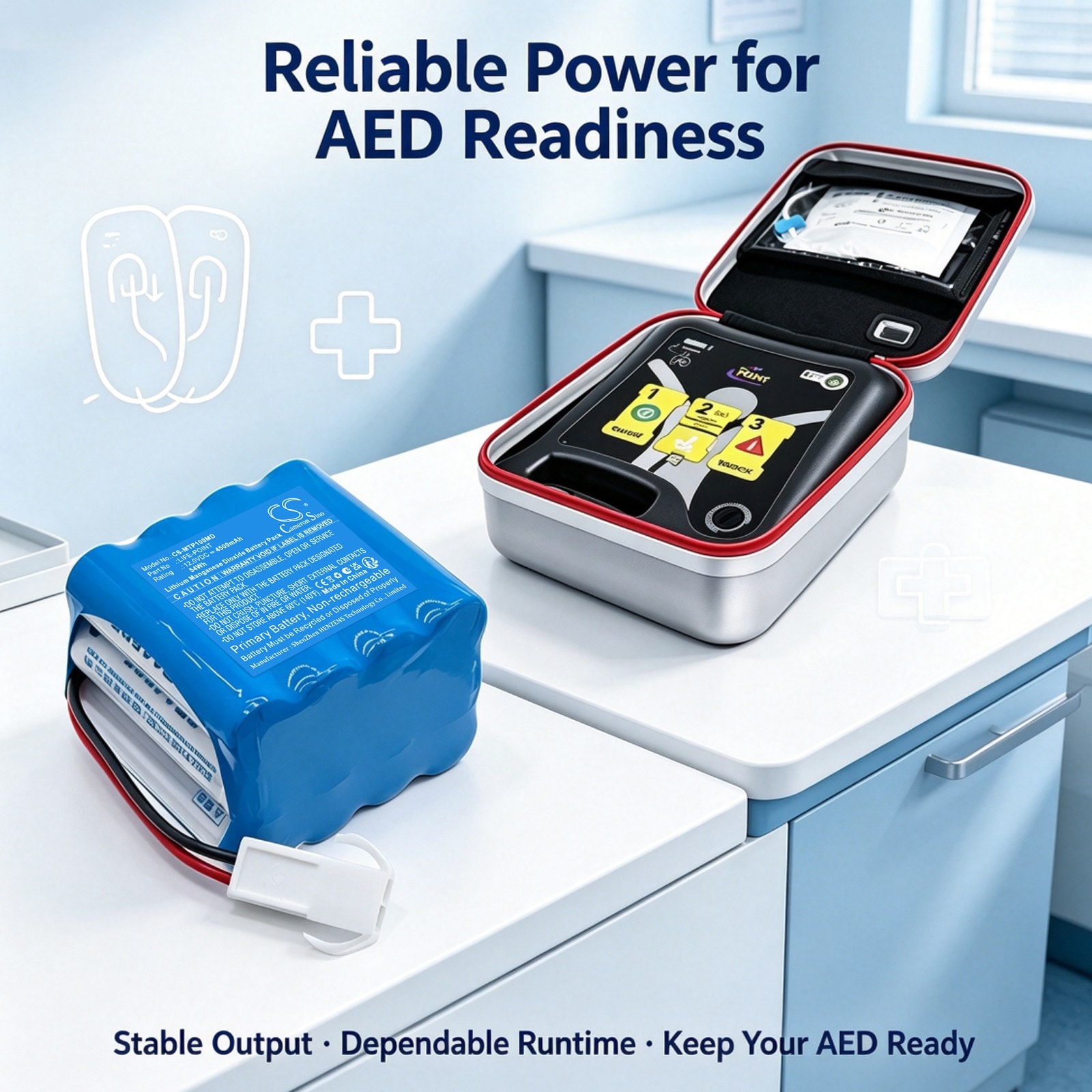 Batteri til METals LIFE-POINT, PRO AED