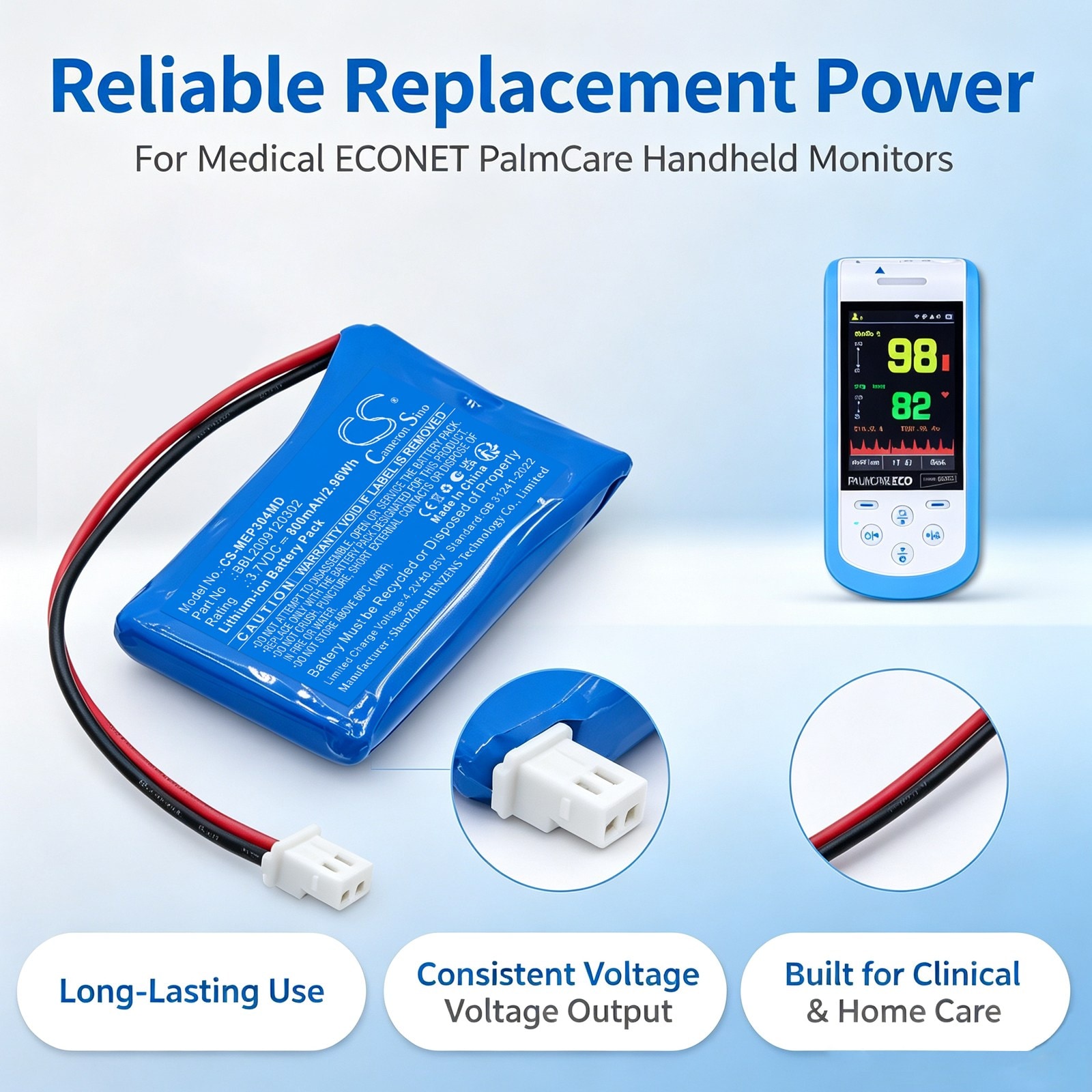 Batteri til Medisinsk for Econet Palm Care