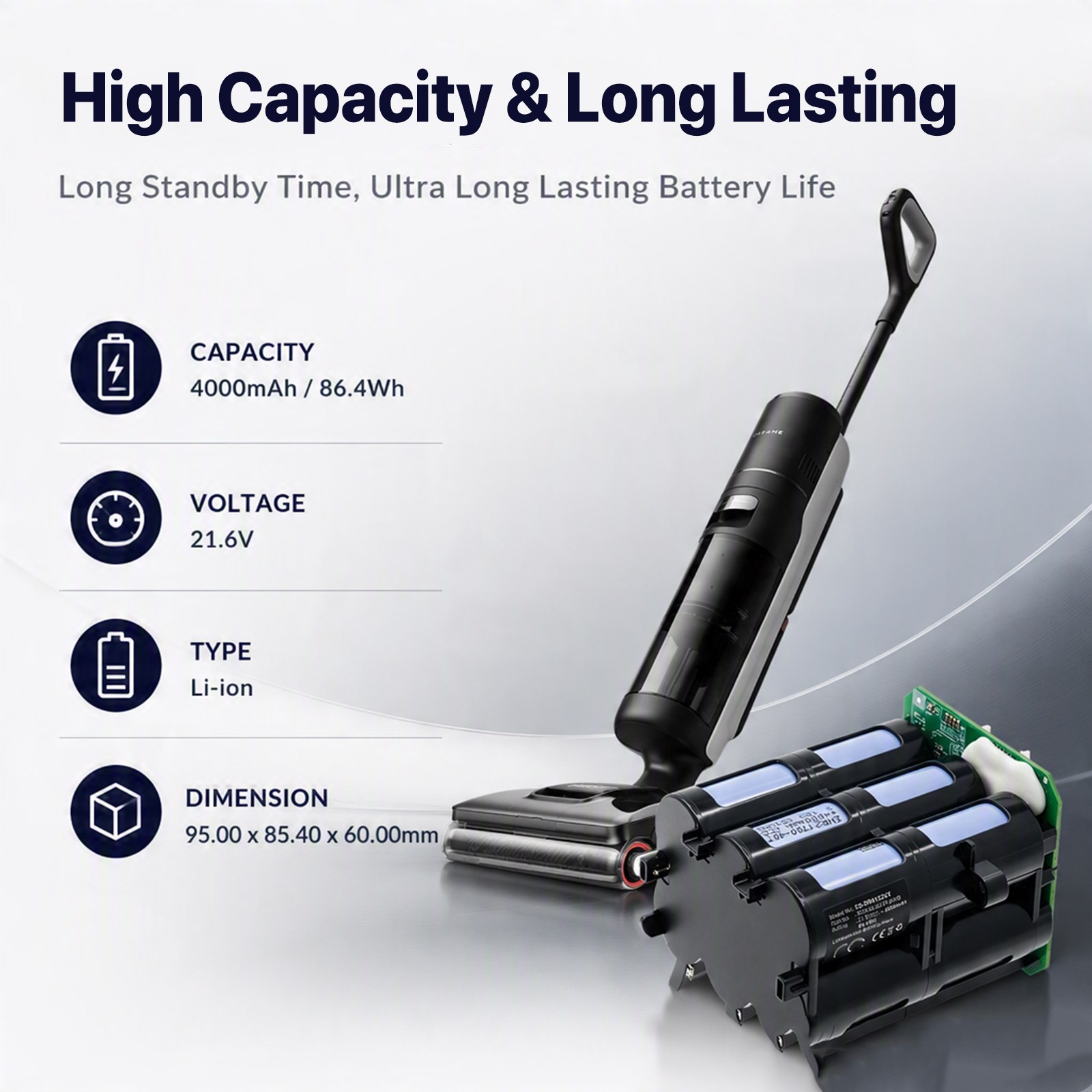 Batteri til støvsugeren Dreame H12 Pro FlexReach, T40, T40 Pro m.fl.