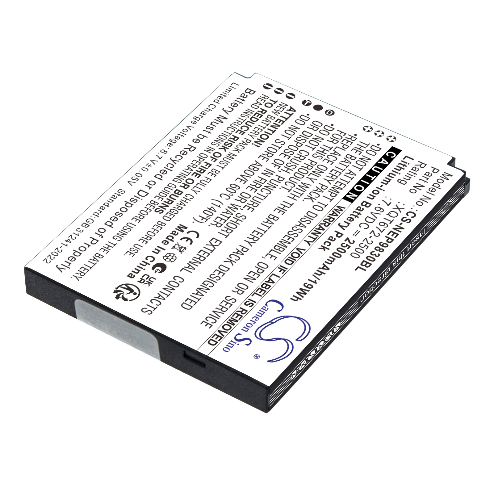 Batteri til betalingsterminal for NEWPOS 9830, NEW9830