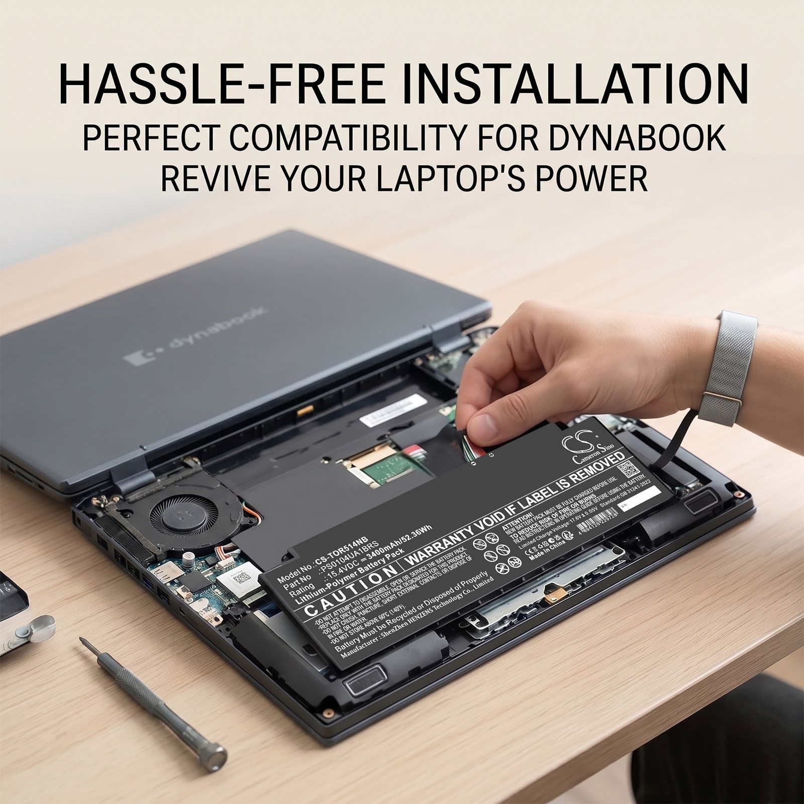 Batteri til bærbar PC, notatbok for Toshiba Dynabook 4icp5/63/71, Dynabook M7/u m.fl.