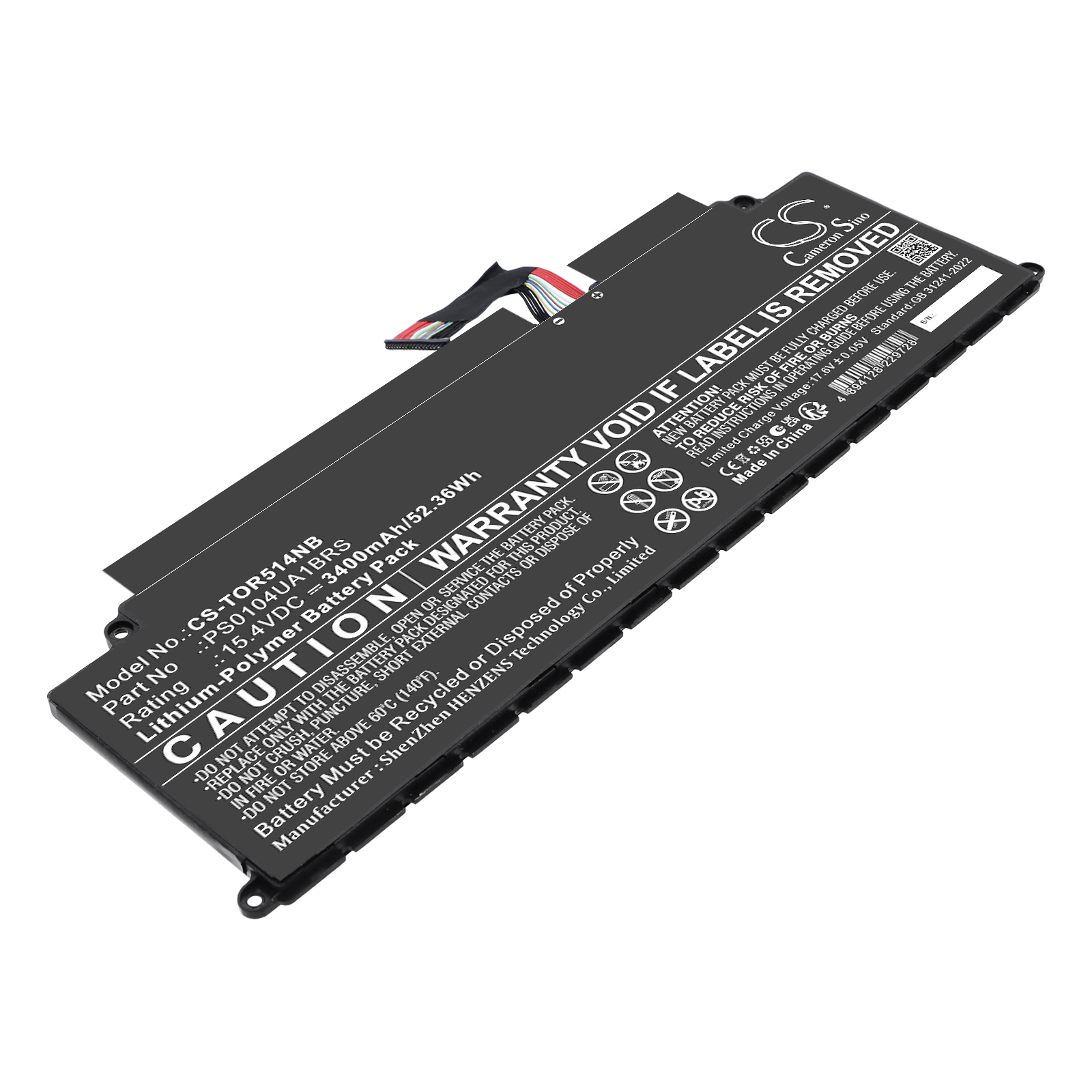 Batteri til bærbar PC, notatbok for Toshiba Dynabook 4icp5/63/71, Dynabook M7/u m.fl.