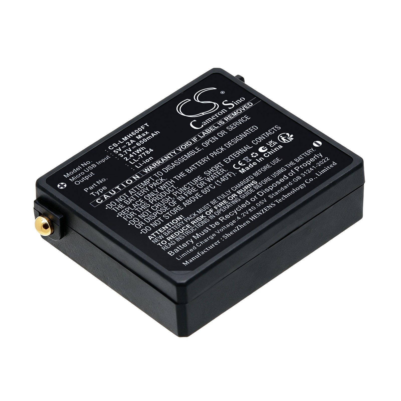 Batteri til lommelykt for Ledlenser iSEO3, iSEO5R, MH6 m.fl.