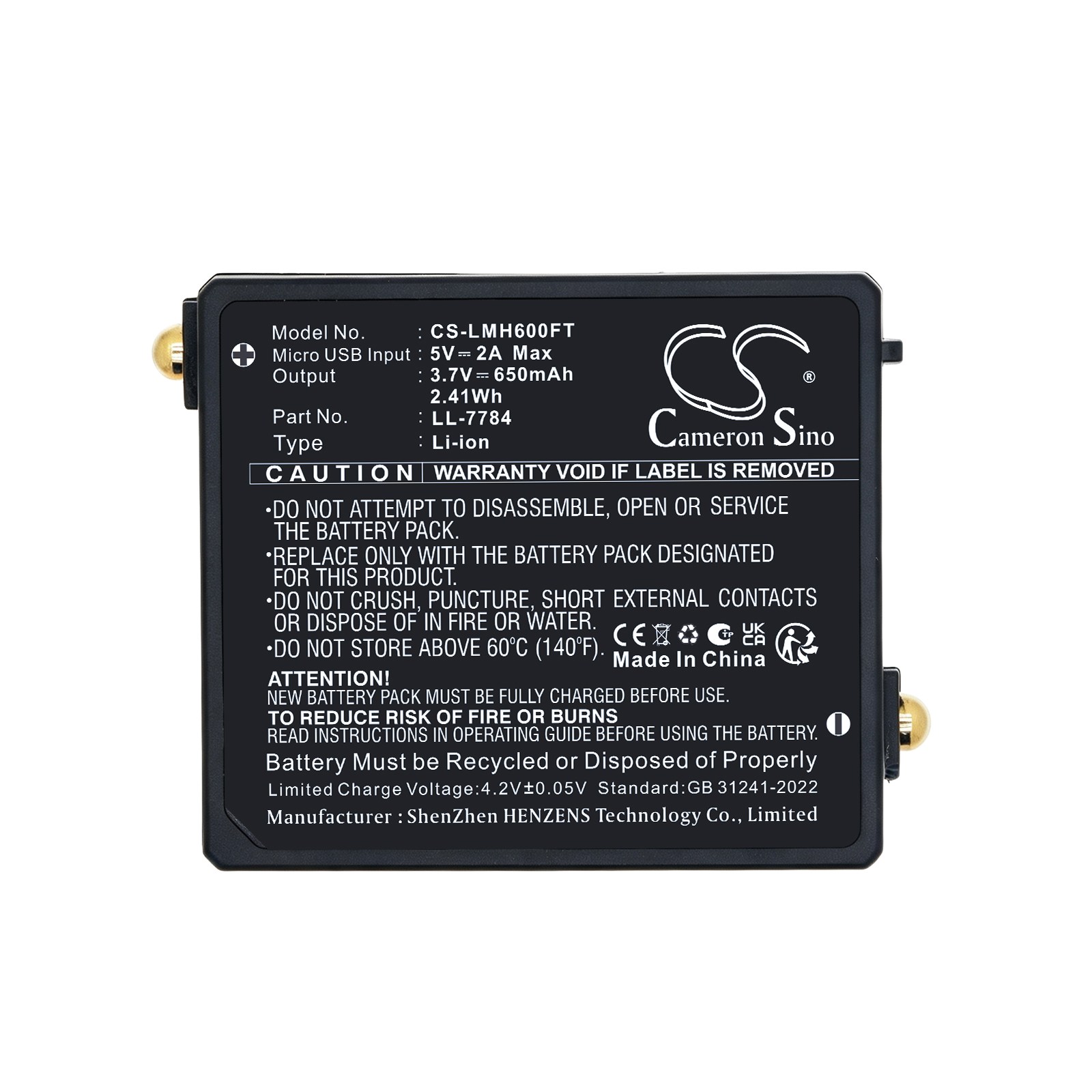 Batteri til lommelykt for Ledlenser iSEO3, iSEO5R, MH6 m.fl.