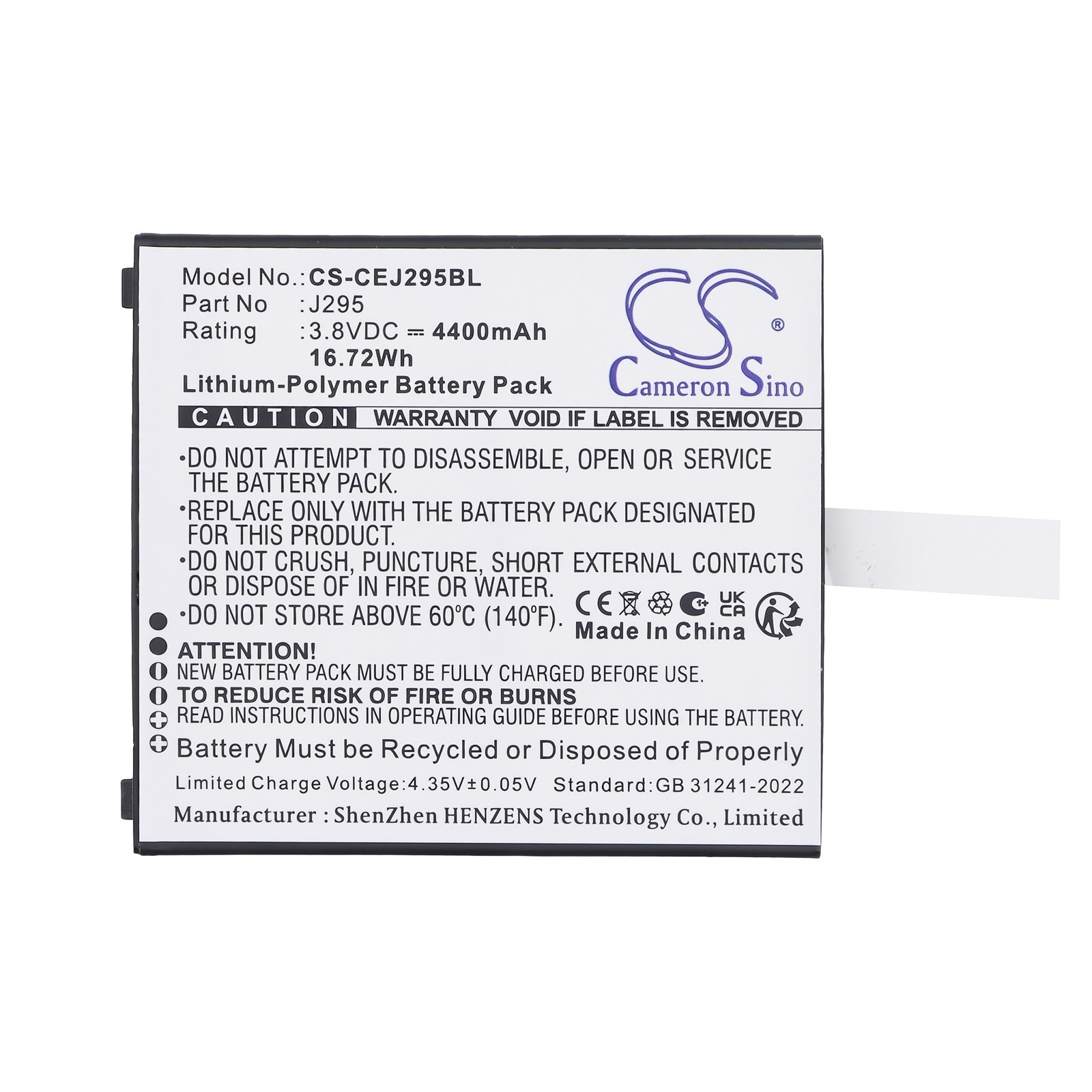 Batteri til strekkodeleser for Capture CA-MTAC-4300-MB
