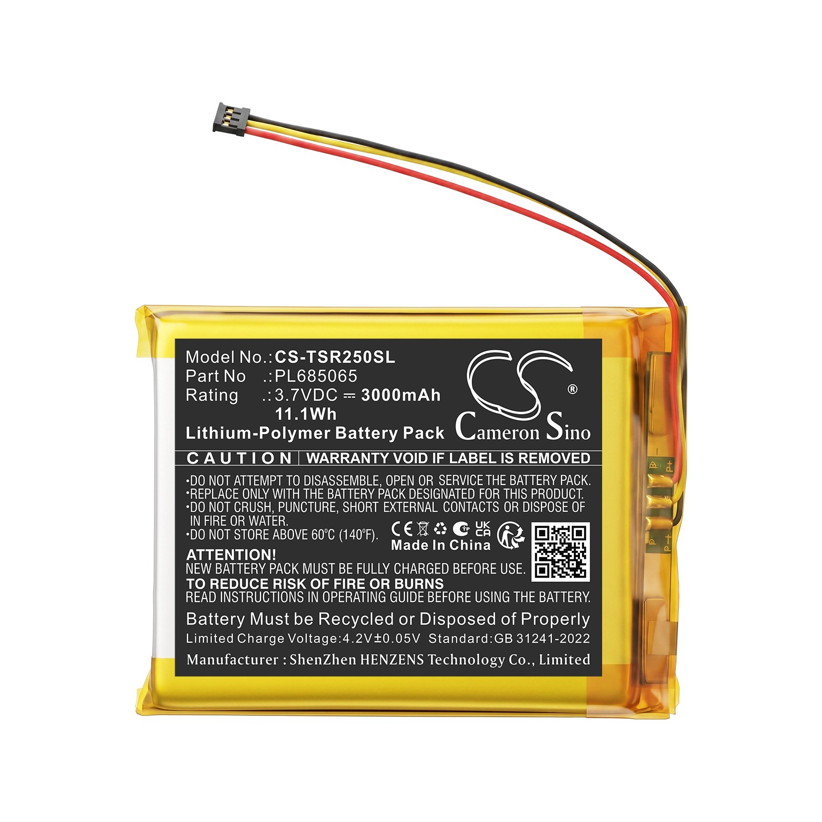 Batteri til mediespiller for Astell&Kern  PPS31,  SR15,  SR25 m.fl.