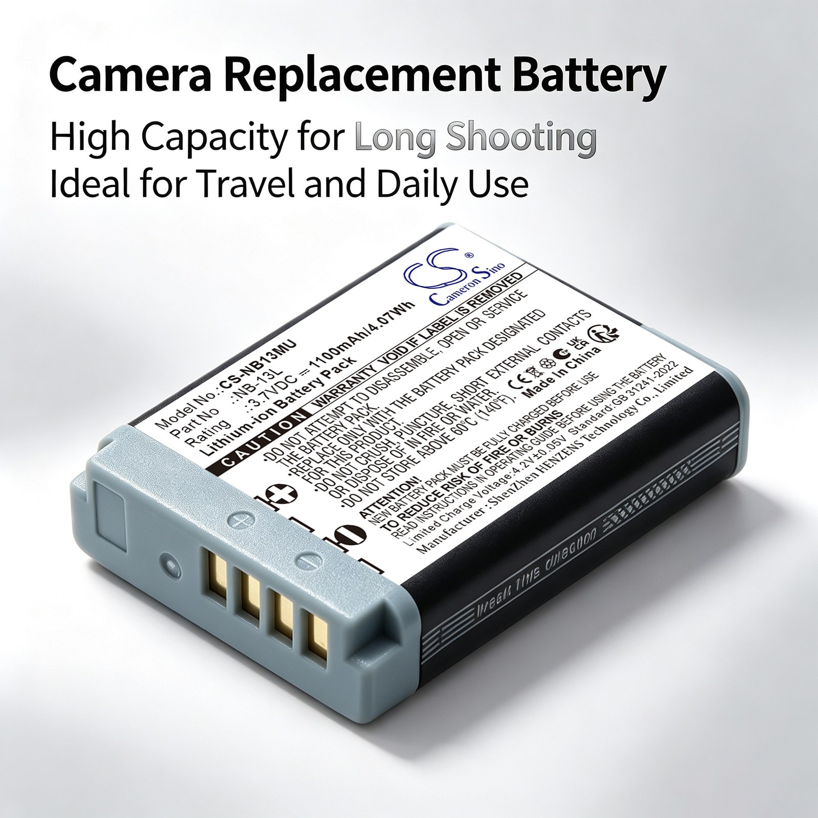 Batteri til kamera for Canon PowerShot G1 X Mark III, PowerShot G5X, PowerShot G5 X m.fl.