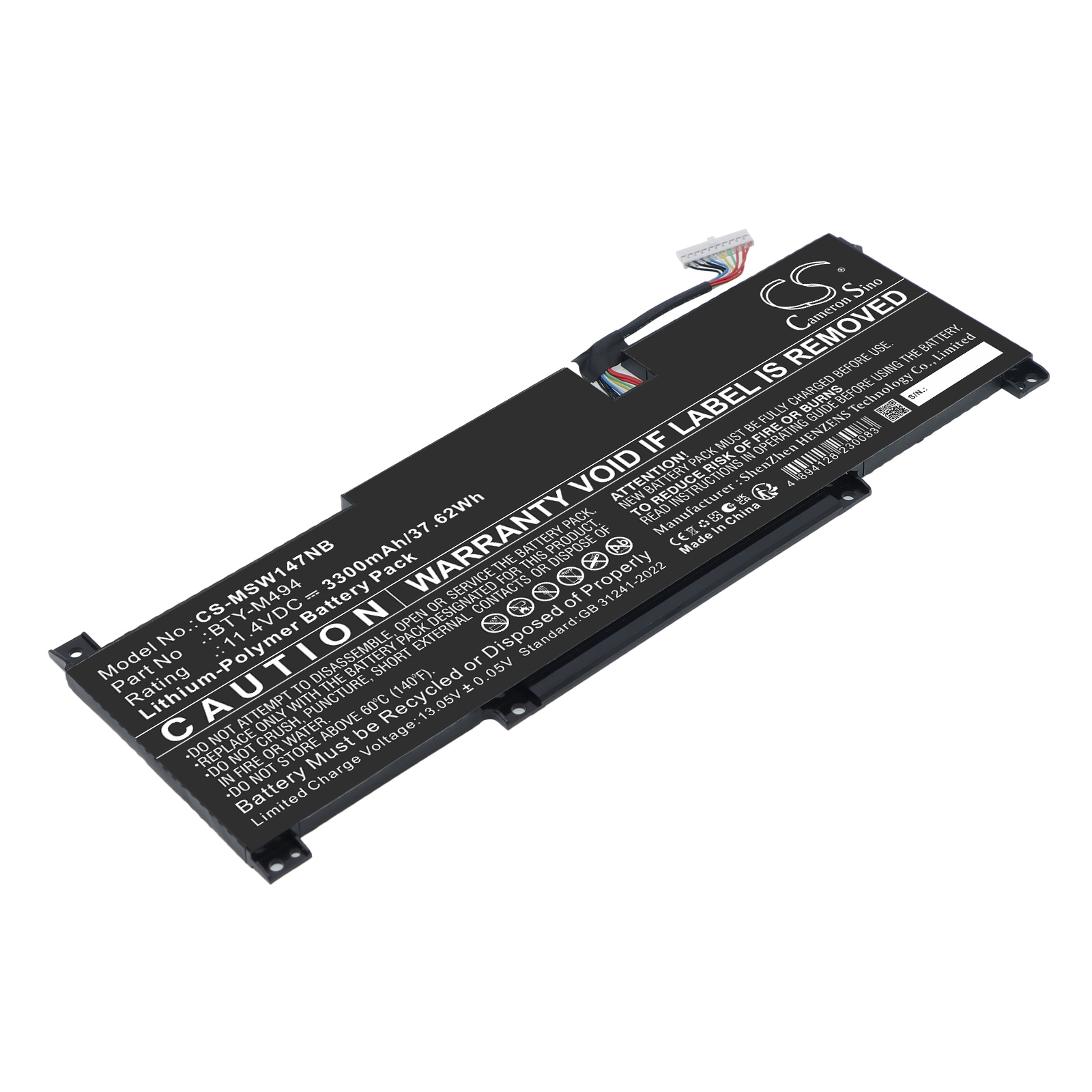 Batteri til bærbar PC, MSI Modern 14 C7M-044XES, Modern 14 C7M-046NL m.fl.