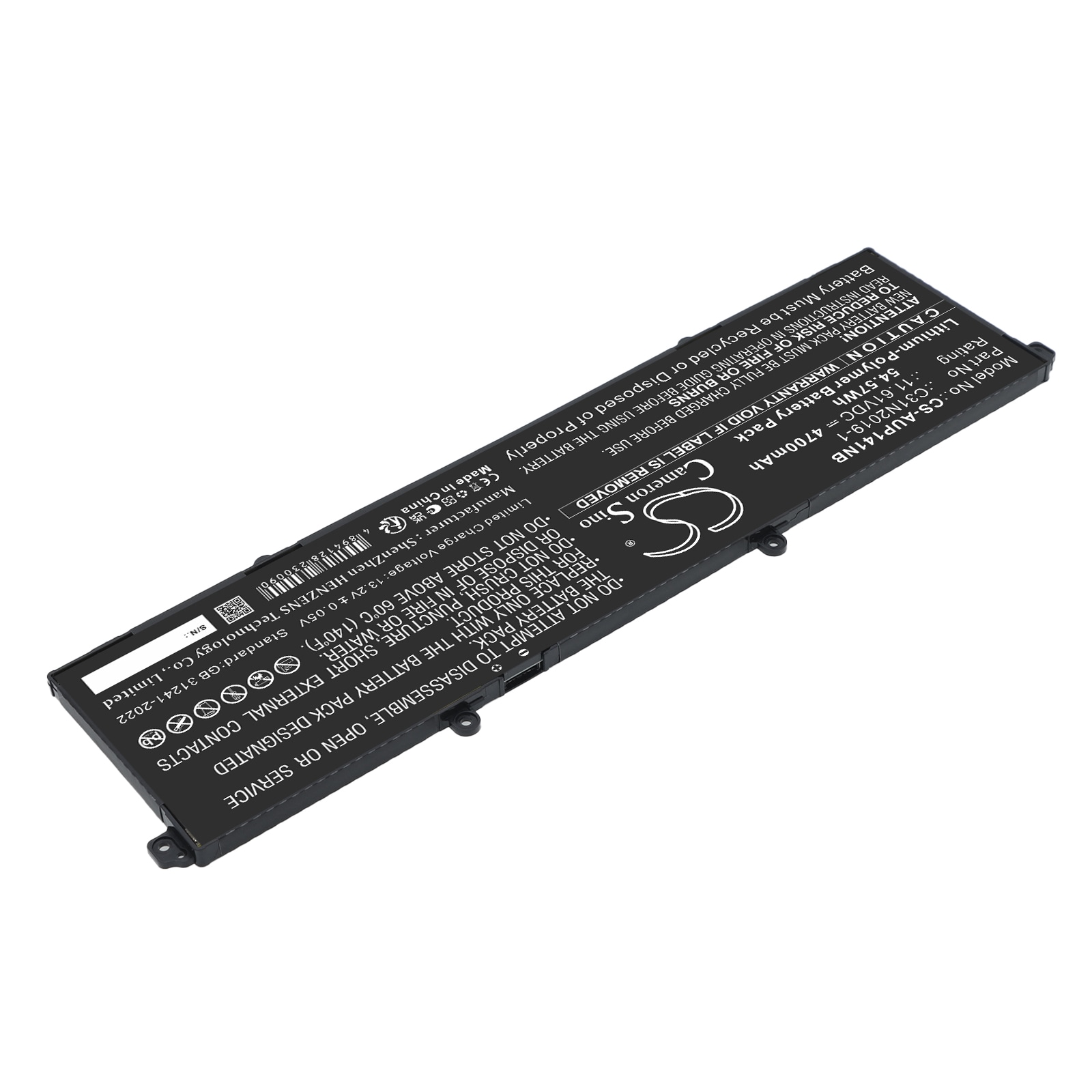 Batteri til bærbar PC, bærbar PC for Asus K3400P, K3400PA, K3400PH m.fl.