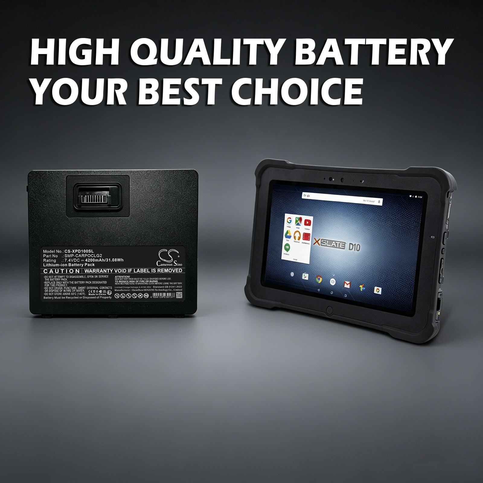 Batteri til nettbrett for Xplore XSlate D10 iX101B1, XSlate D10