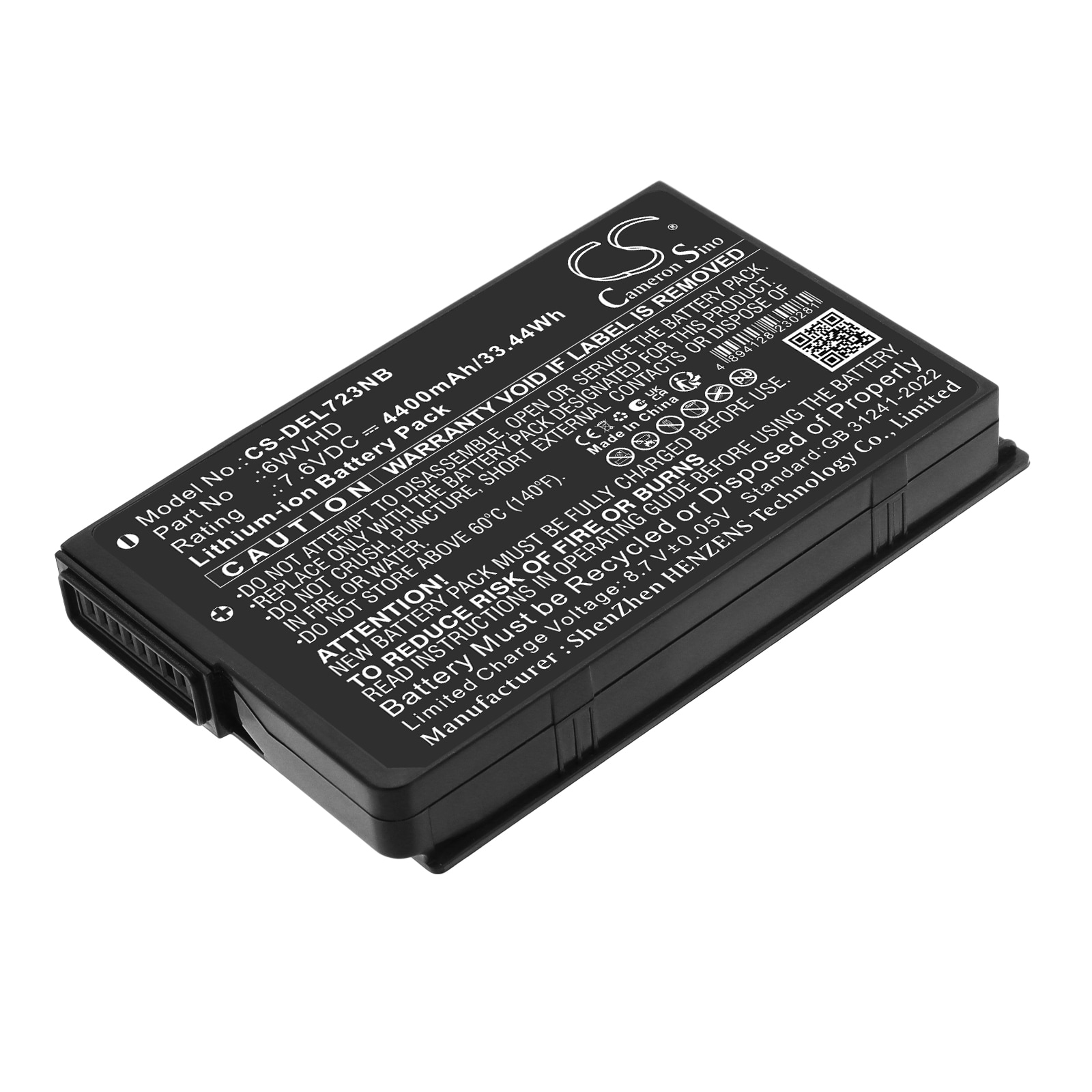 Batteri til bærbar PC, Dell T06H, T06H001