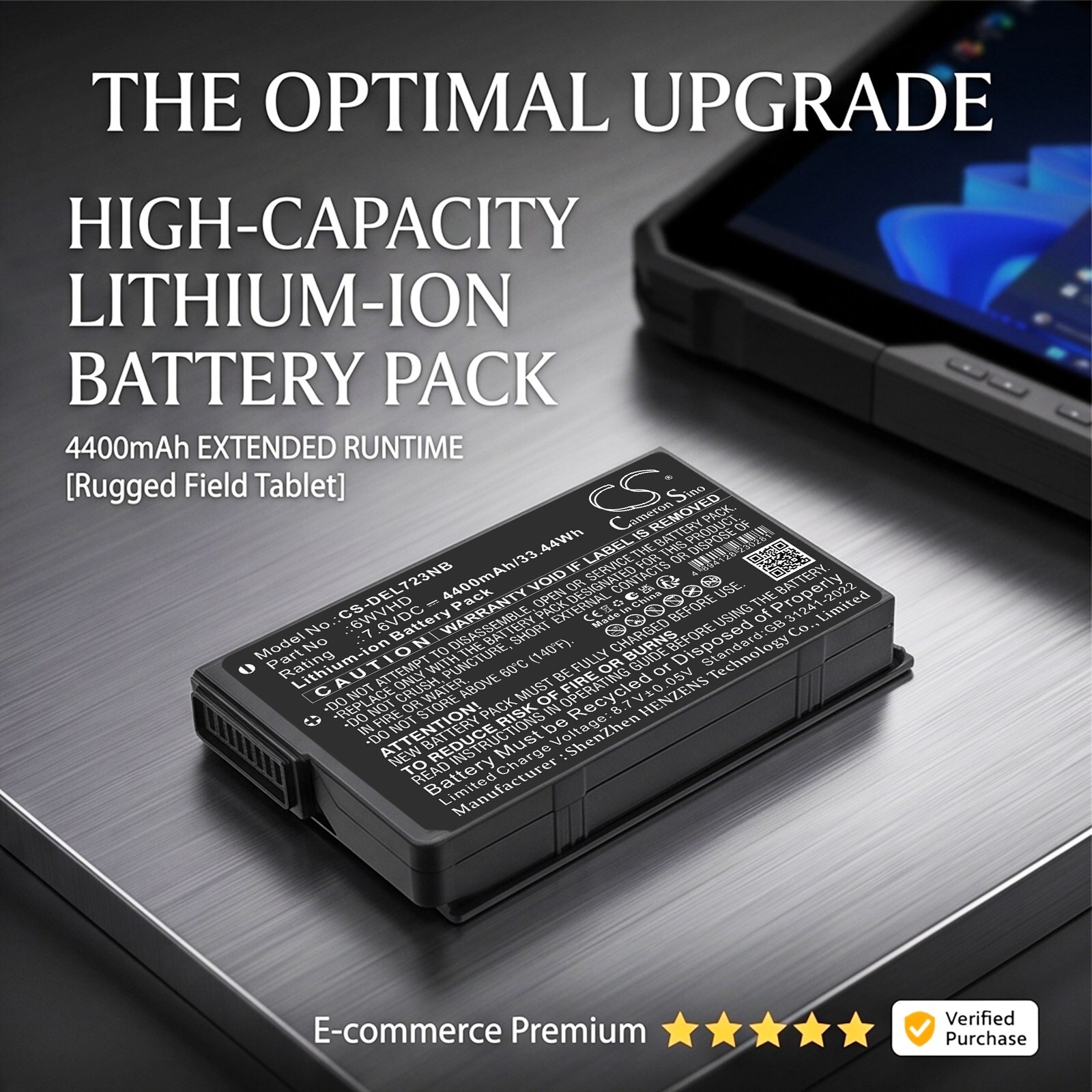 Batteri til bærbar PC, Dell T06H, T06H001