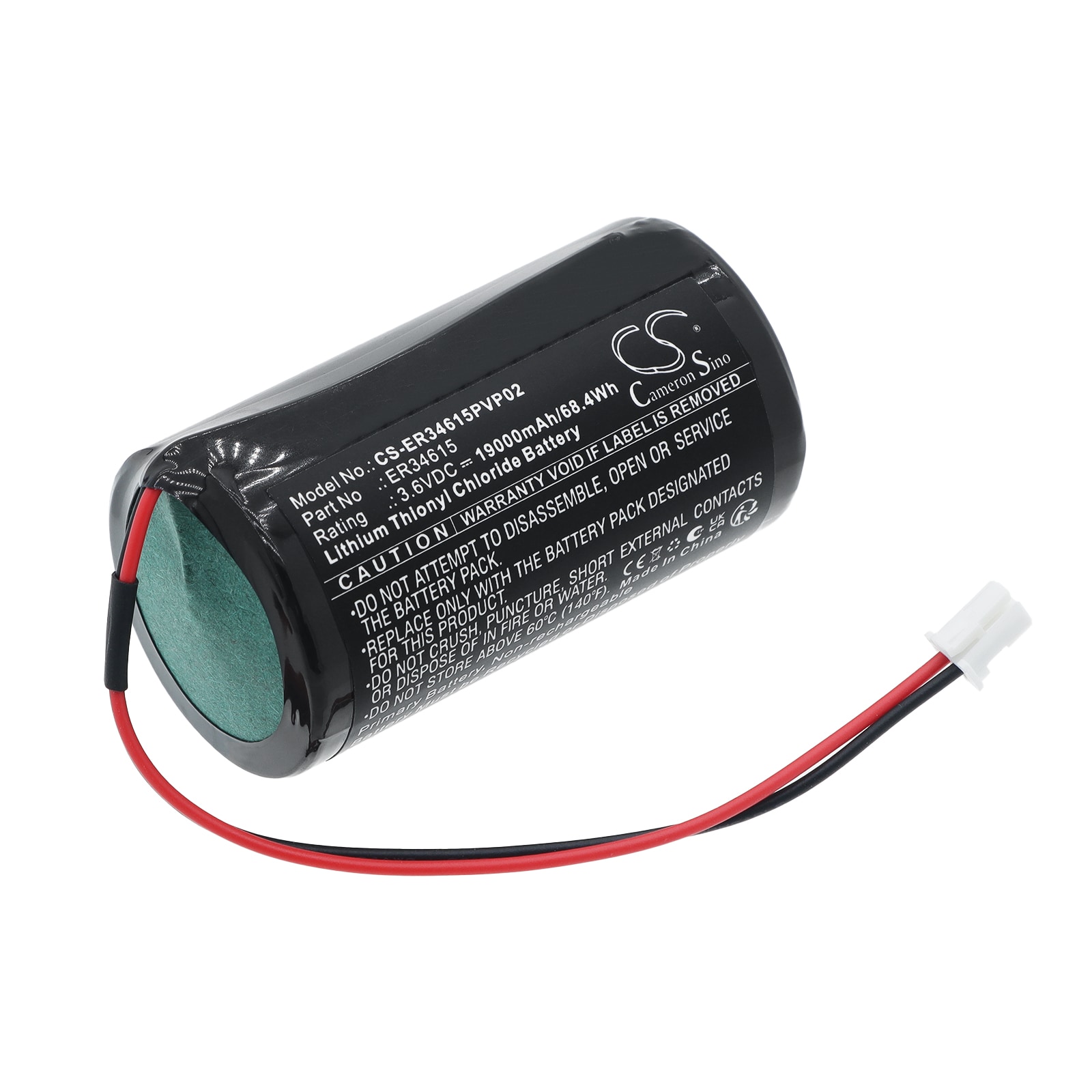 Batteri til ER34615 for ER34615 med JST/PAP-02V-S-kontakt