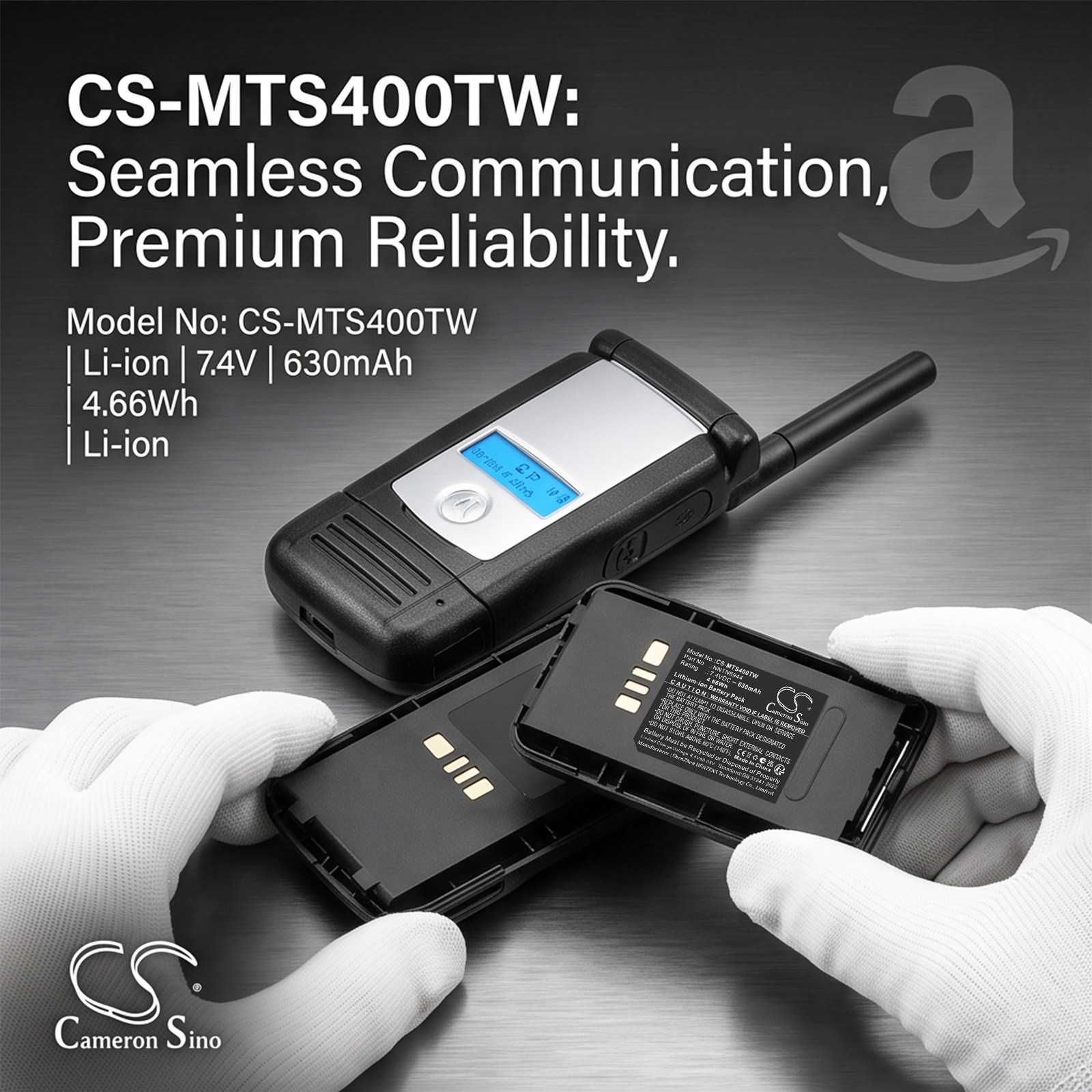 Batteri til toveisradio for Motorola H18KCN9PW9AN, H18QCN9PW9AN, XTS4000