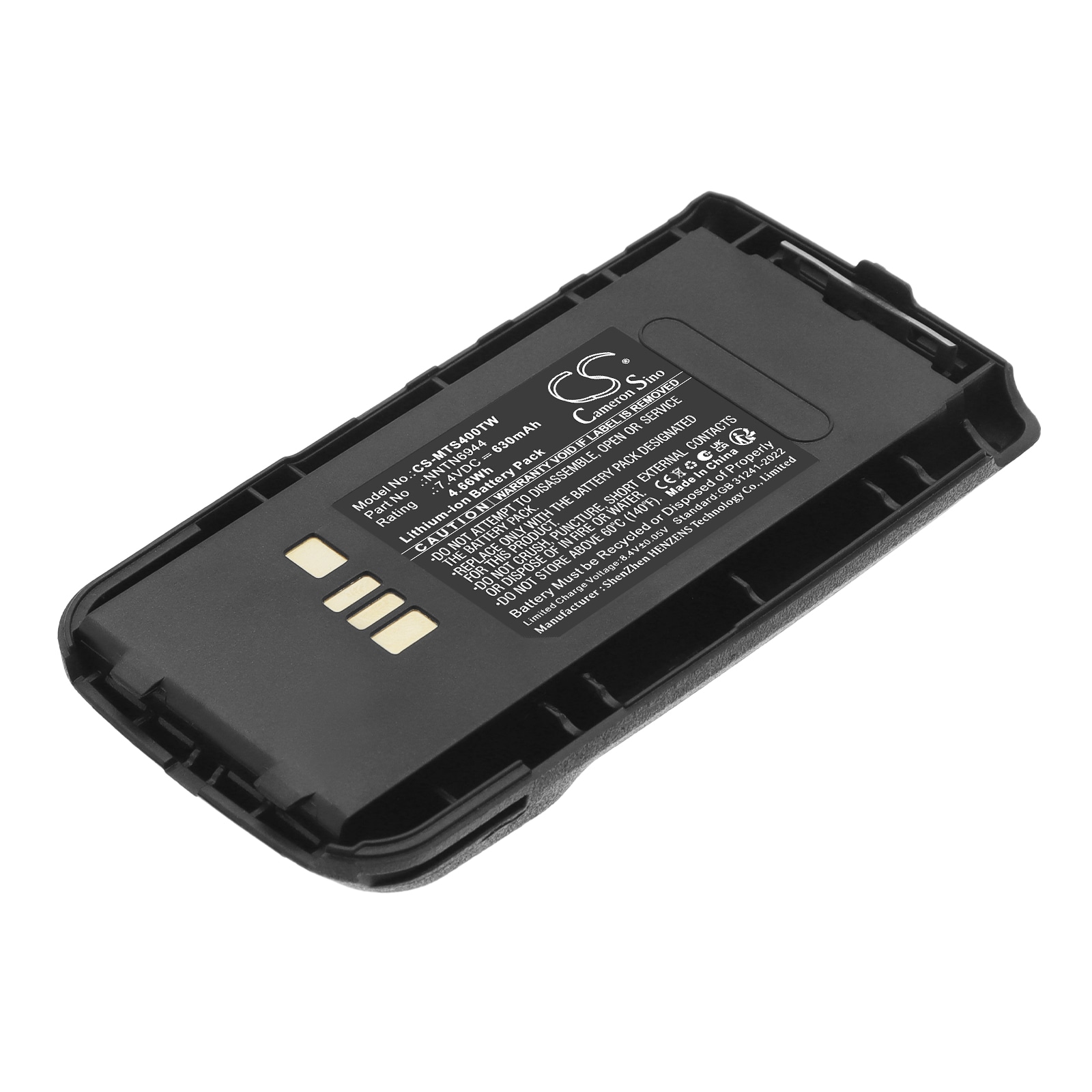 Batteri til toveisradio for Motorola H18KCN9PW9AN, H18QCN9PW9AN, XTS4000
