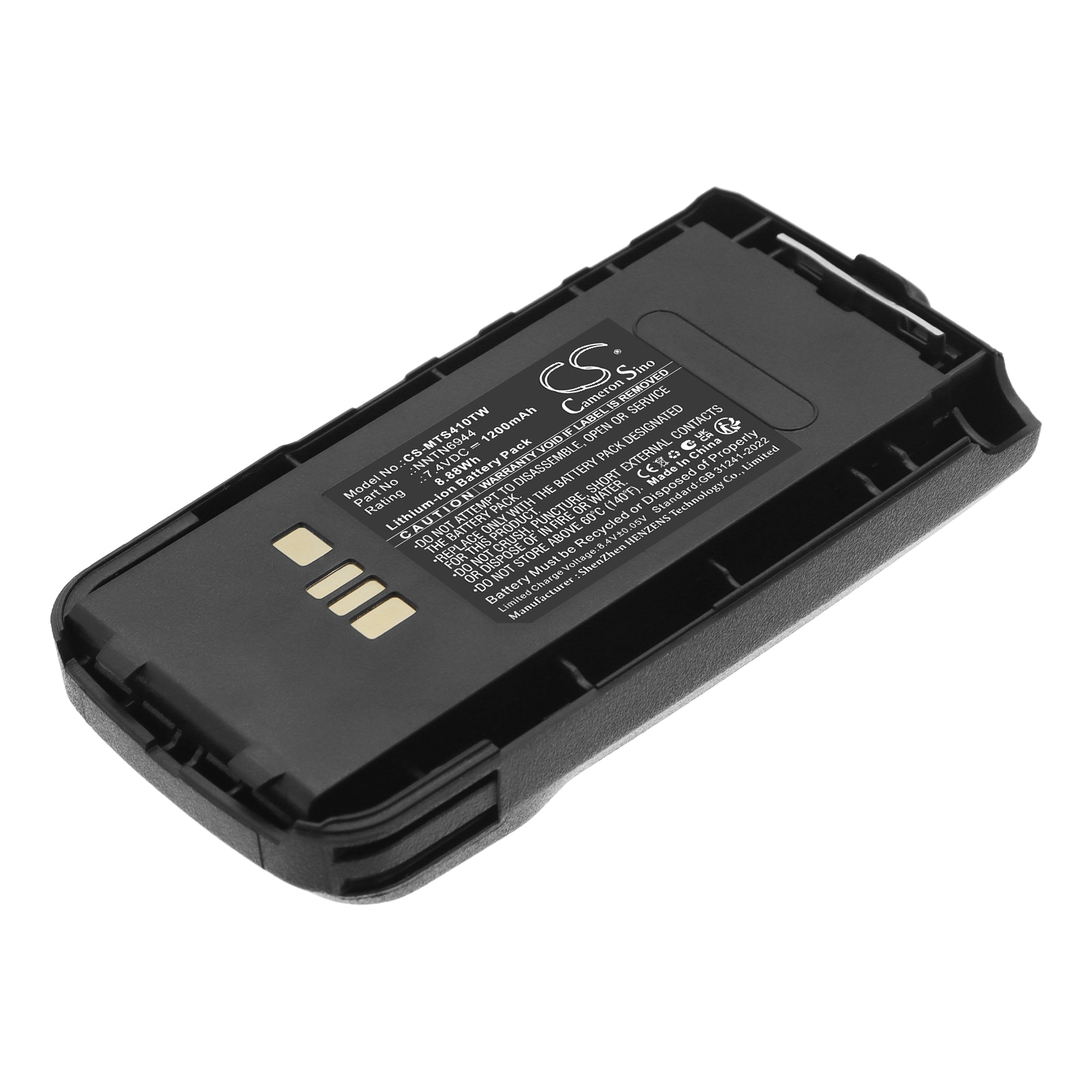 Batteri til toveis radio for Motorola H18KCN9PW9AN, H18QCN9PW9AN, XTS4000