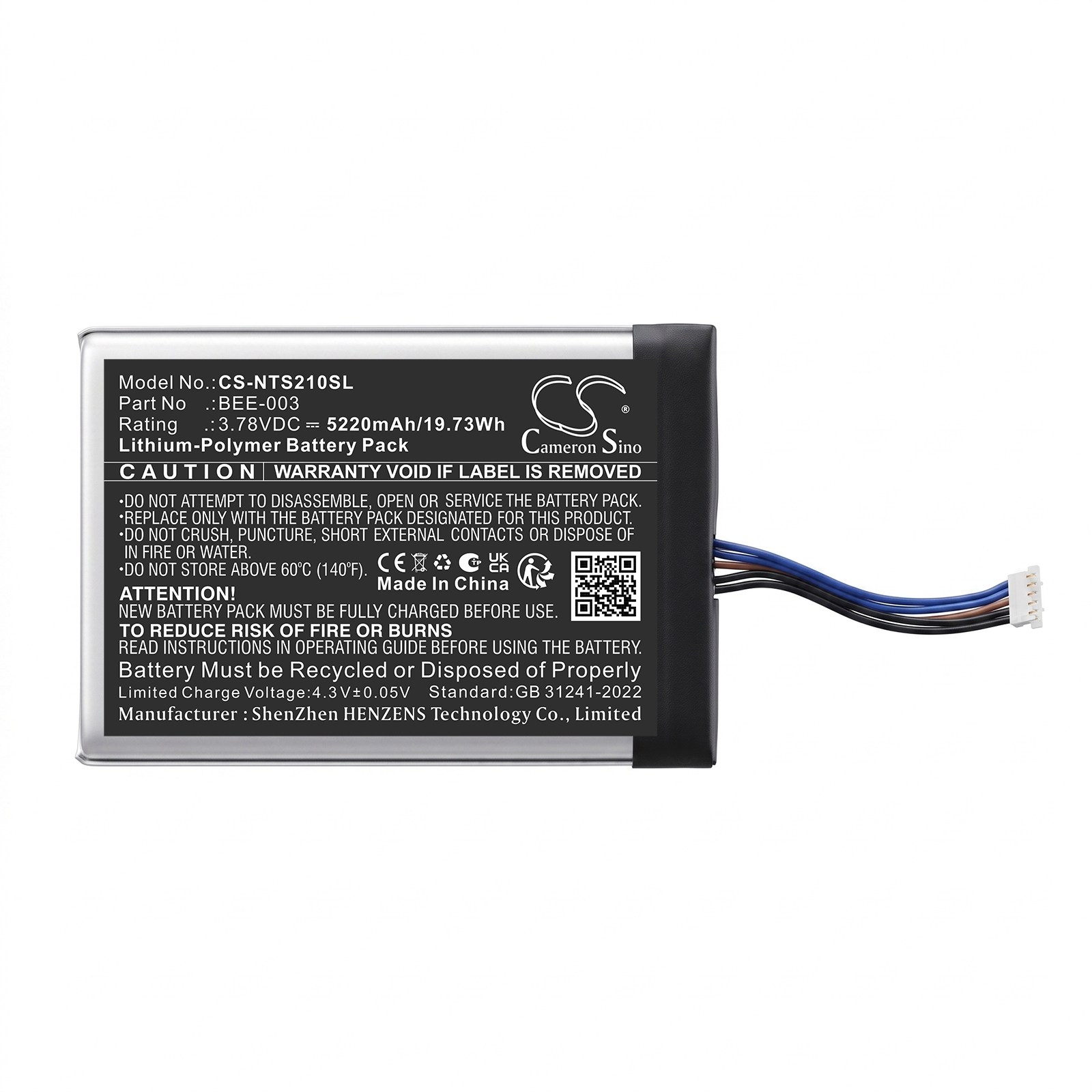 Batteri til spillkonsoll for Nintendo BEE 001, BEE-001, Switch 2
