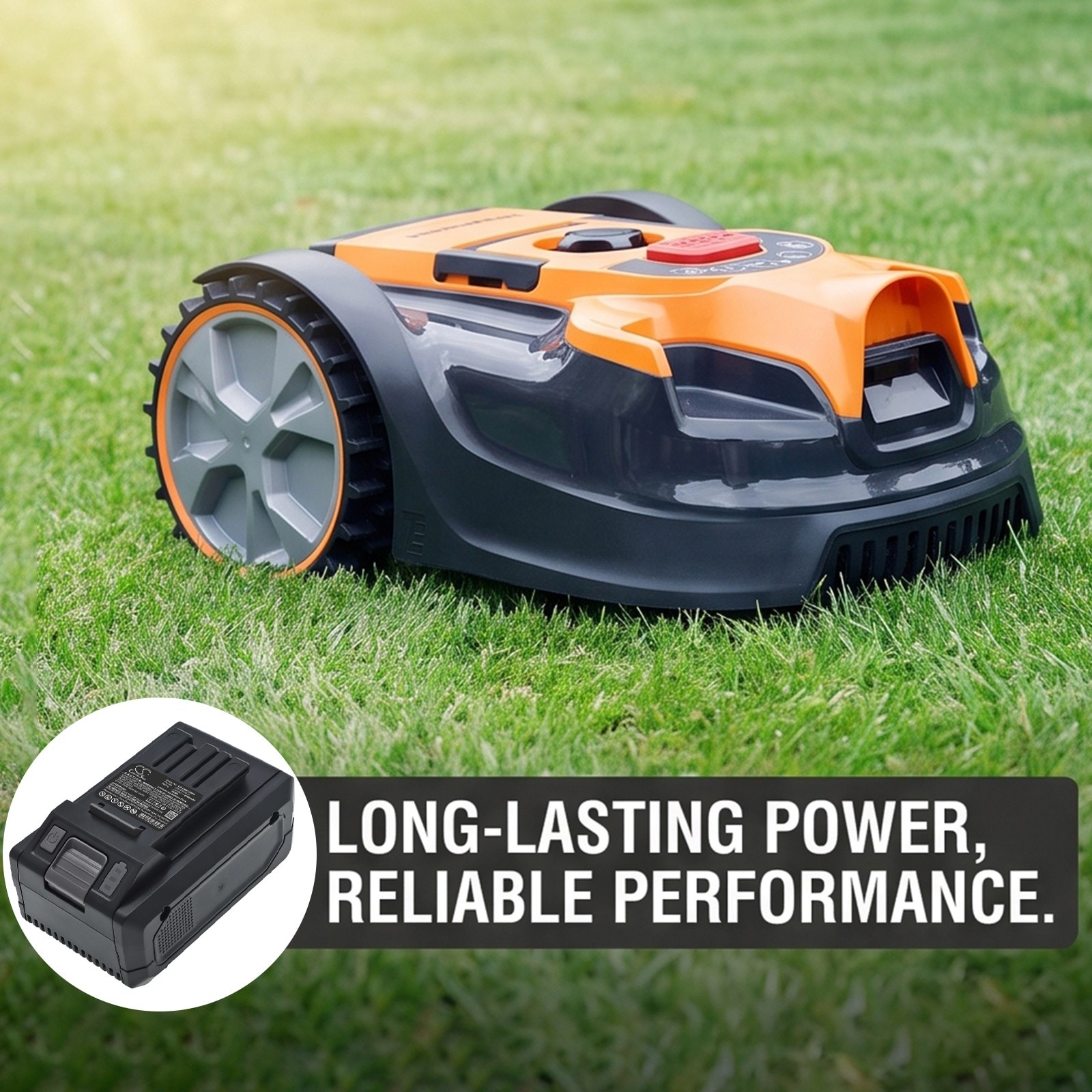Batteri til gressklippere av typene LawnMaster 20VMWGT, 24VMWBL, CLGT2412S m.fl.