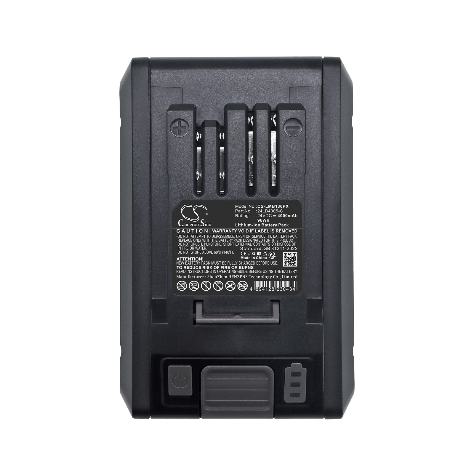 Batteri til gressklippere av typene LawnMaster 20VMWGT, 24VMWBL, CLGT2412S m.fl.