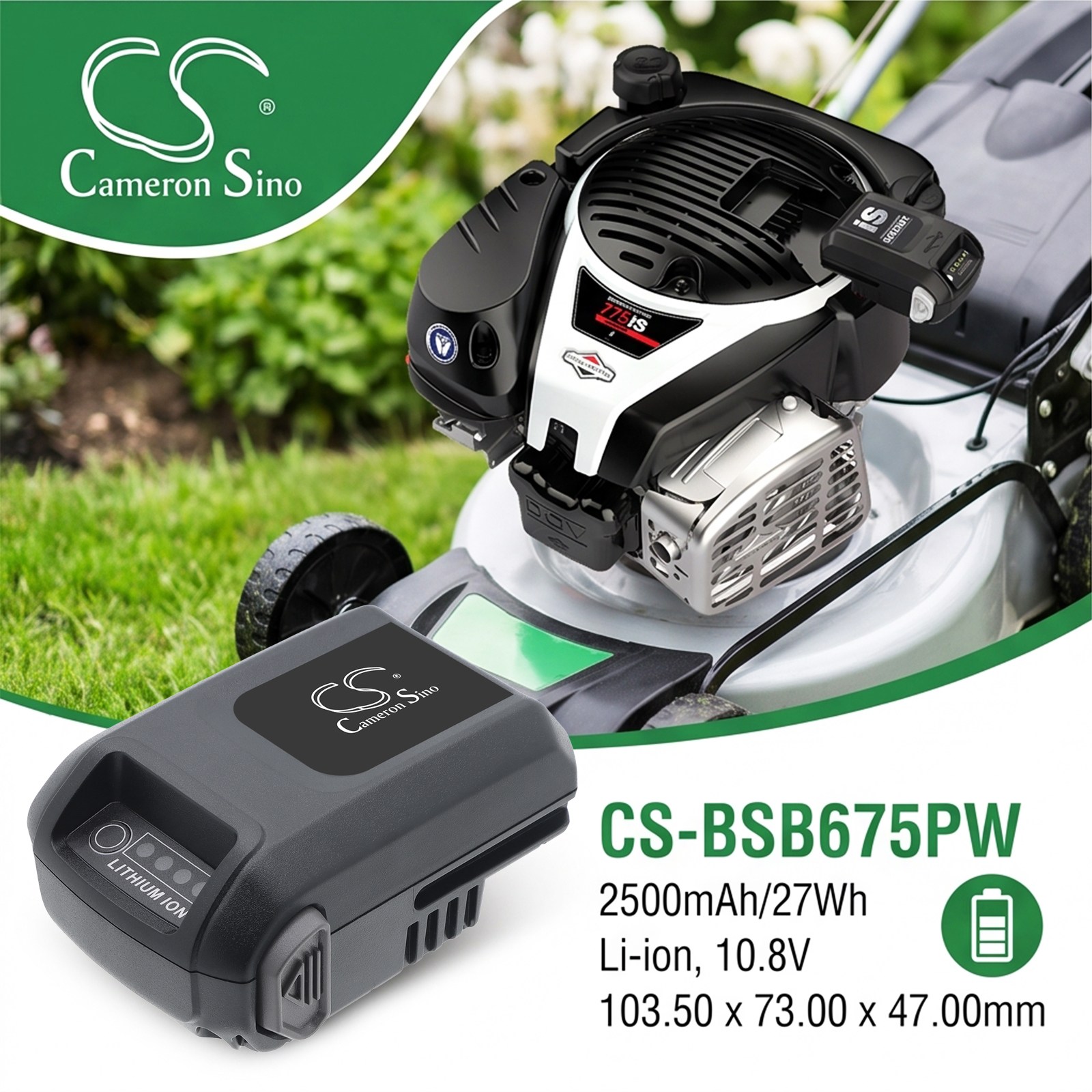 Batteri til gressklippere for Briggs & Stratton 775iS, 875iS, 675iS