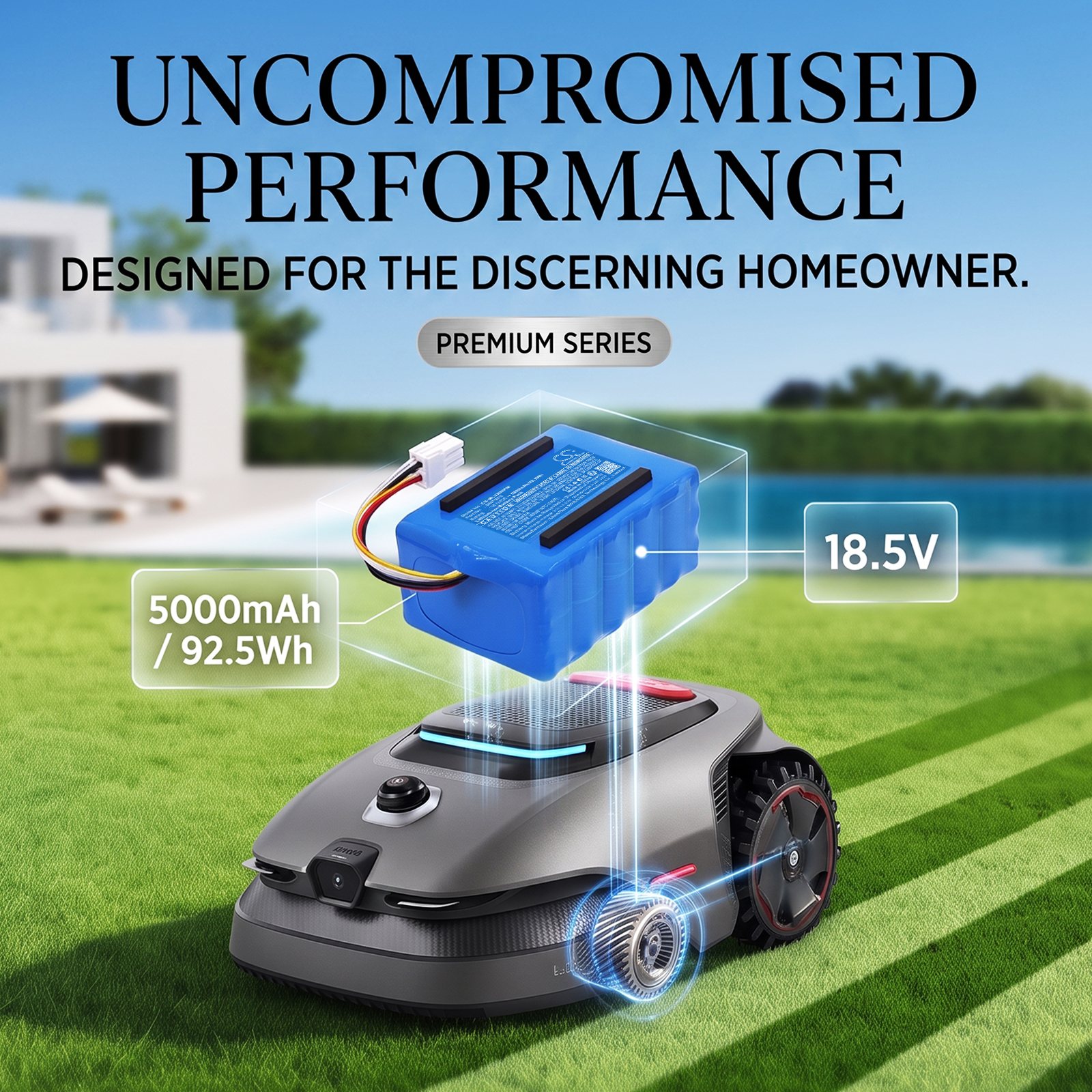 Batteri til gressklippere for MOVA ViAX 250, ViAX 500, Mower 600 m.fl.